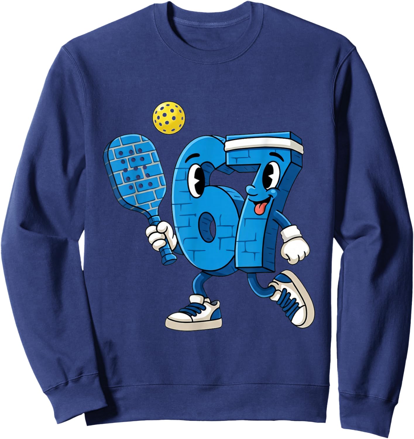 Pickleball 67 Six Seven Gift Funny Player Lovers Sweatshirt - Sweatshirt | Navy