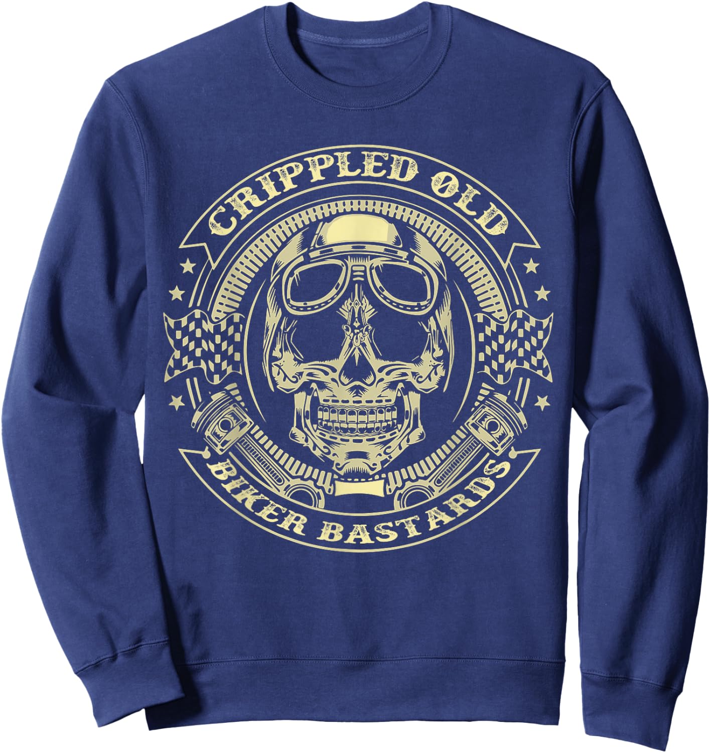 Crippled Old Biker Bastards Sweatshirt - Sweatshirt | Navy