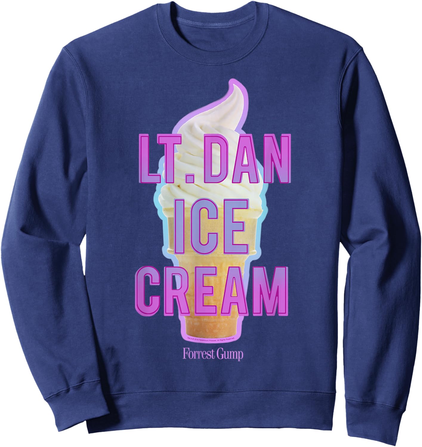 Forrest Gump Lt. Dan Ice Cream Logo Sweatshirt - Sweatshirt | Navy