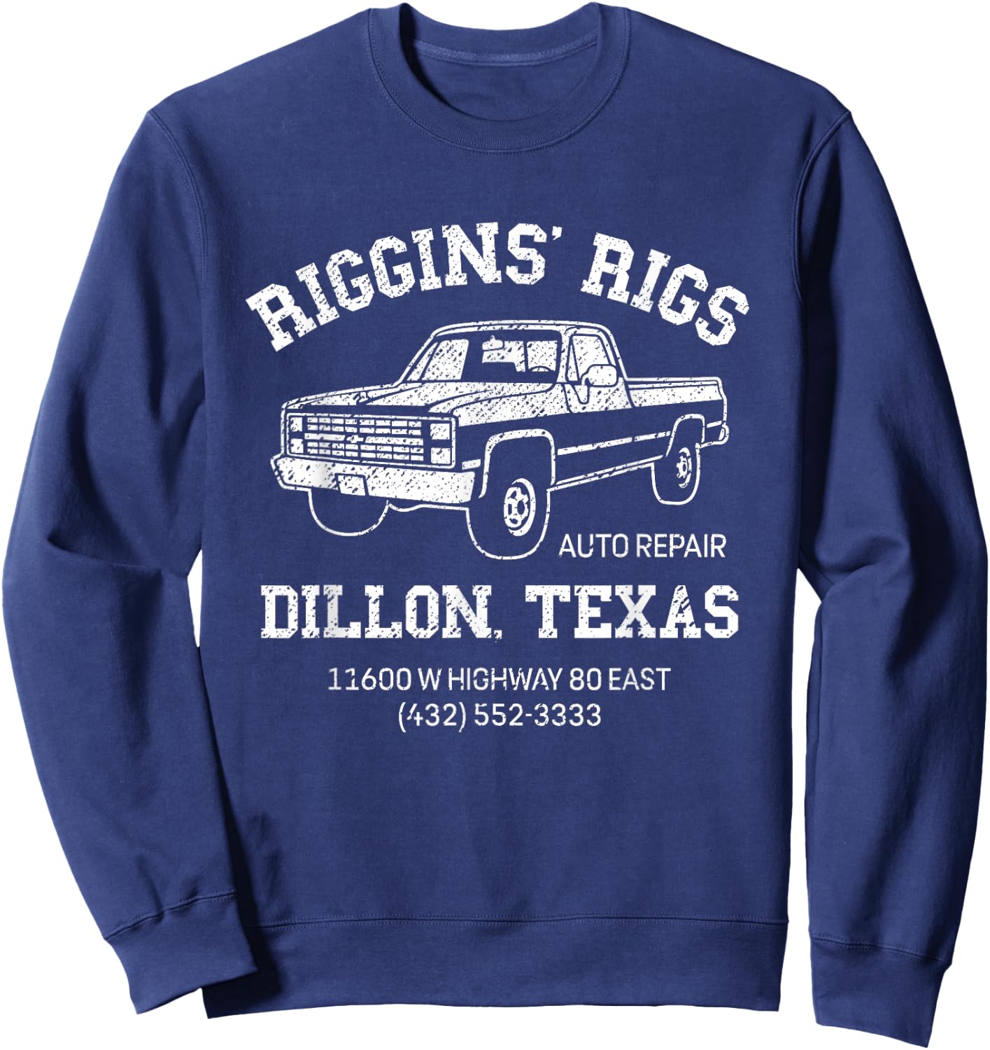 Dillon Texas Football Fan Auto Repair Riggins Rigs Sweatshirt - Sweatshirt | Navy