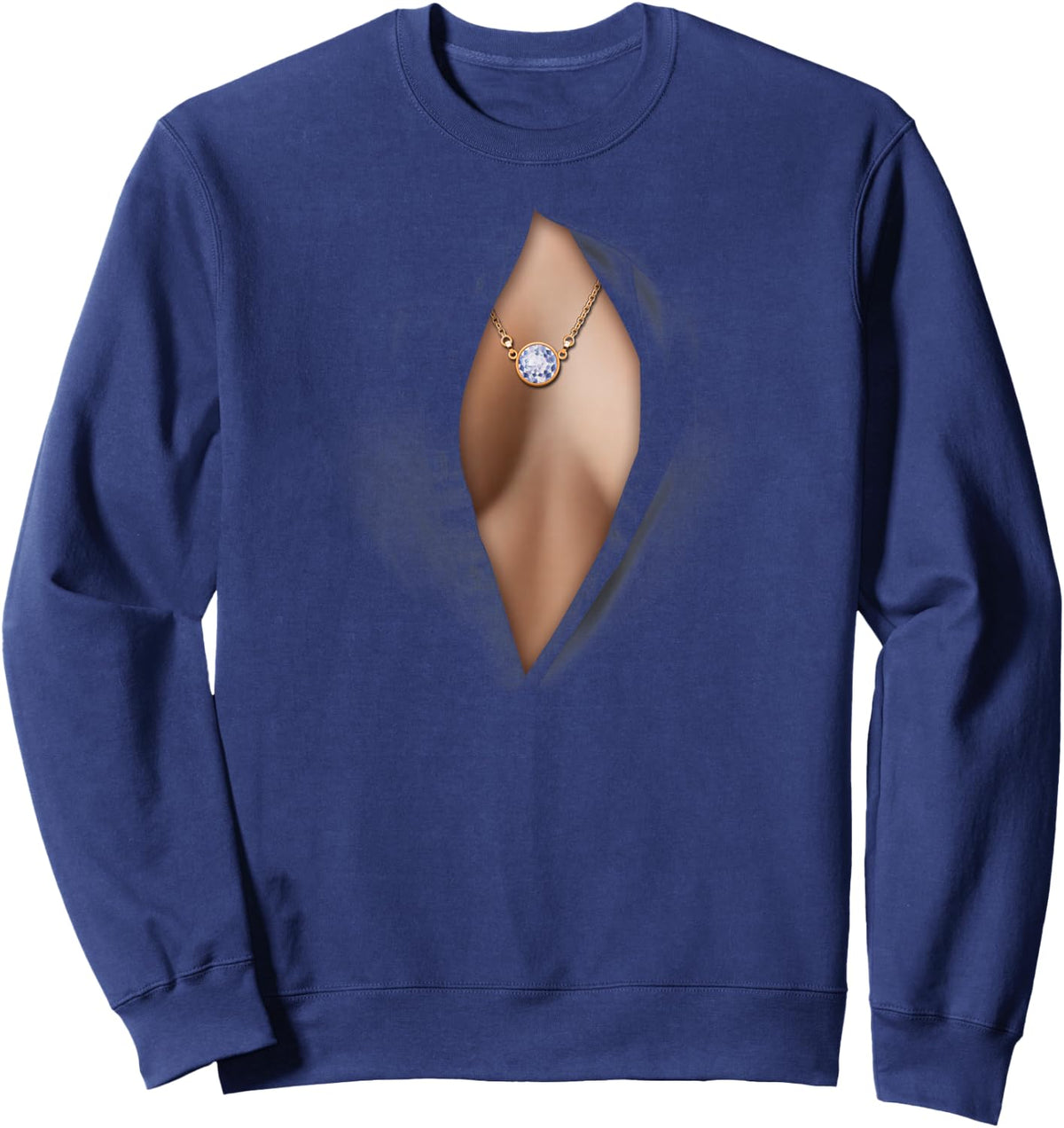 Fake Boobs , Sexy Woman Gag Gift by Zany Brainy Sweatshirt - Sweatshirt | Navy