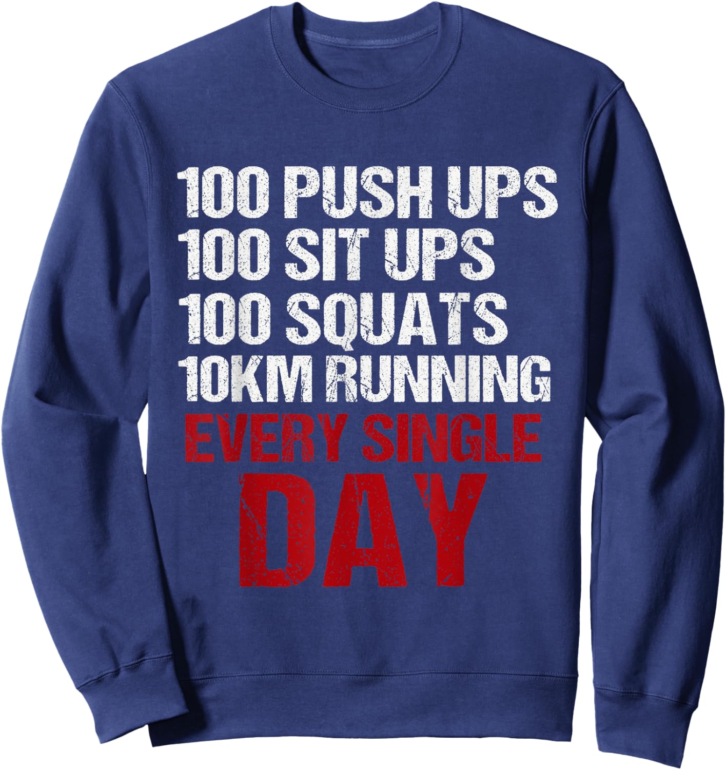 Push Ups Sit Ups Squats Running Bodybuilding Power gift Sweatshirt - Sweatshirt | Navy