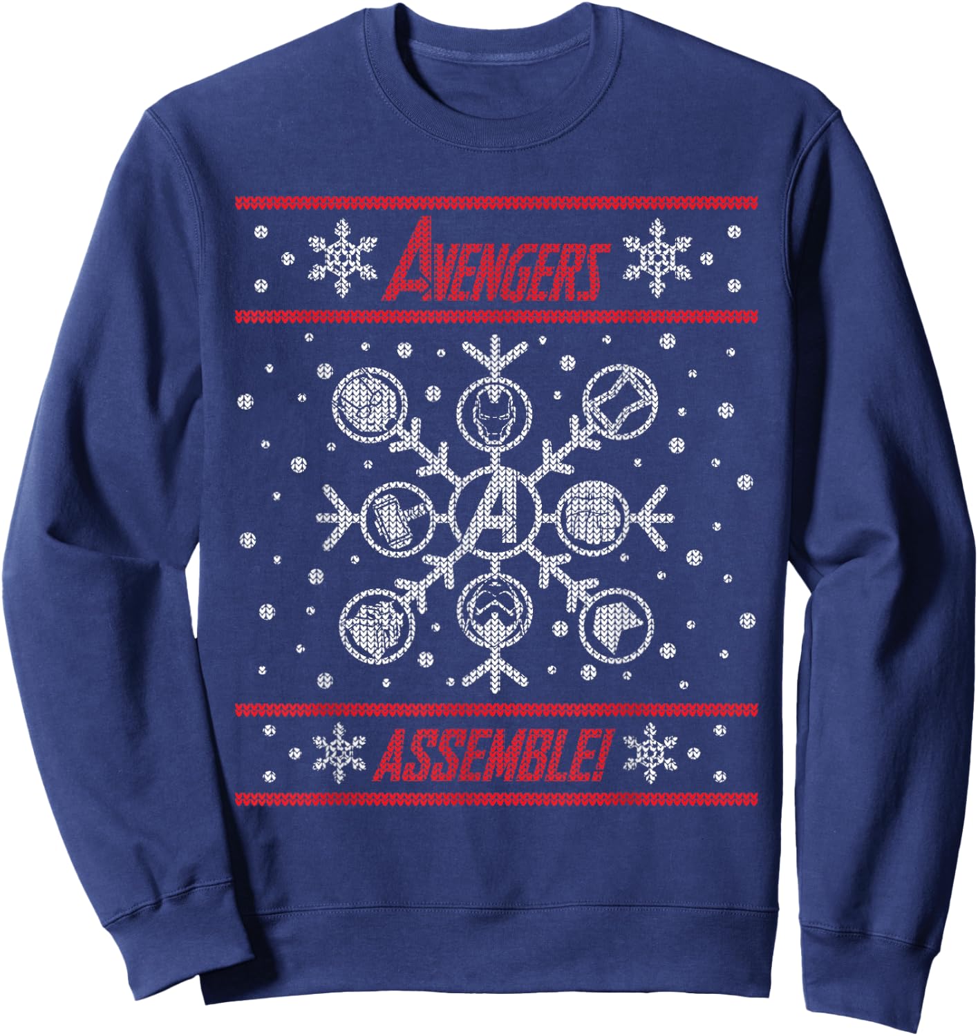 Marvel Avengers Assemble Holiday Sweater Sweatshirt - Sweatshirt | Navy