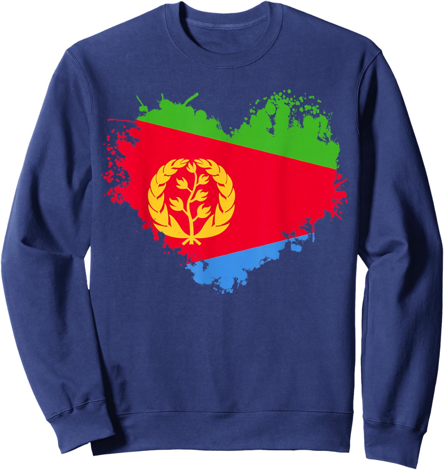 Eritrean Flag Outfit Idea & Eritrea Heritage Theme Sweatshirt - Sweatshirt | Navy
