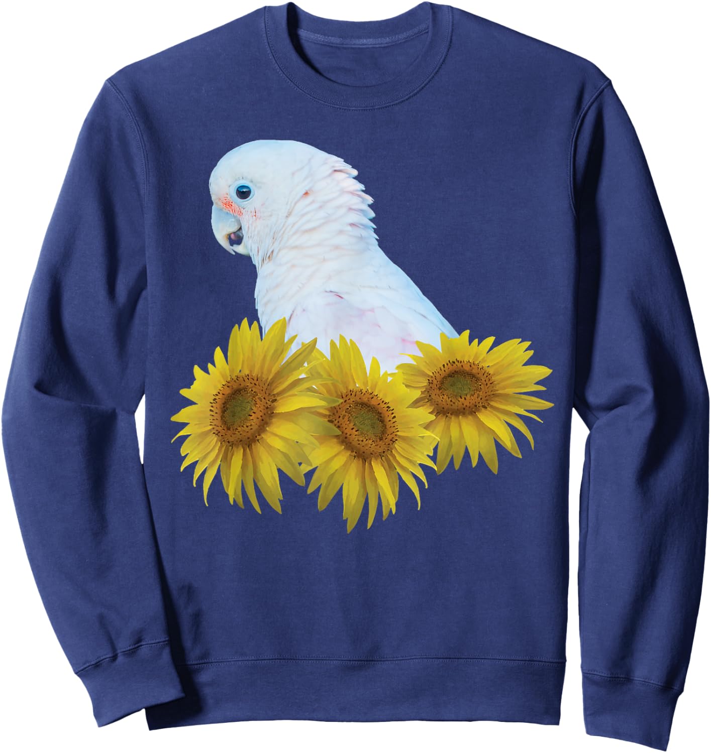 Goffins Cockatoo Parrot Sunflower Sweatshirt - Sweatshirt | Navy