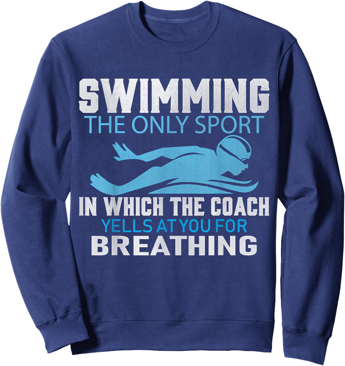 Swimming Pool Water Sport - Swim Sports Coach Sweatshirt - Sweatshirt | Navy