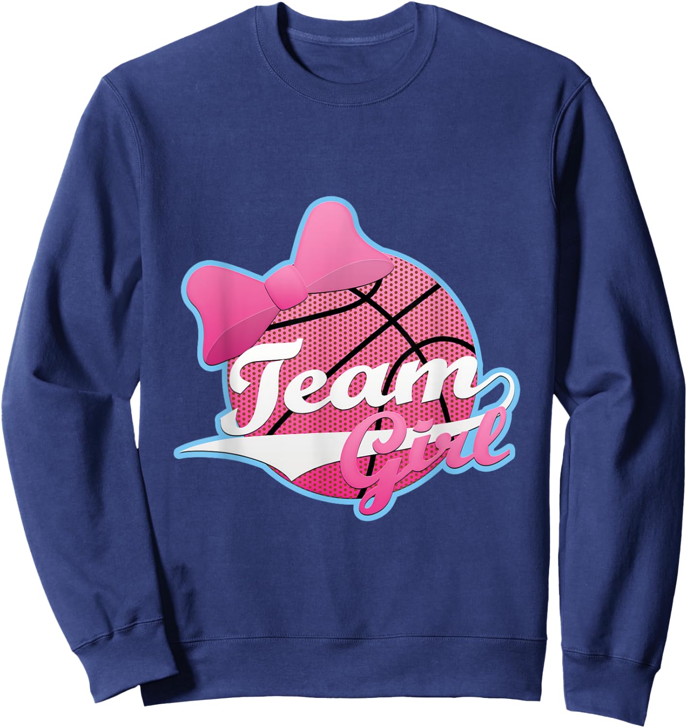 Gender Reveal Party | Team Pink, Girl, Basketball T shirt Sweatshirt - Sweatshirt | Navy