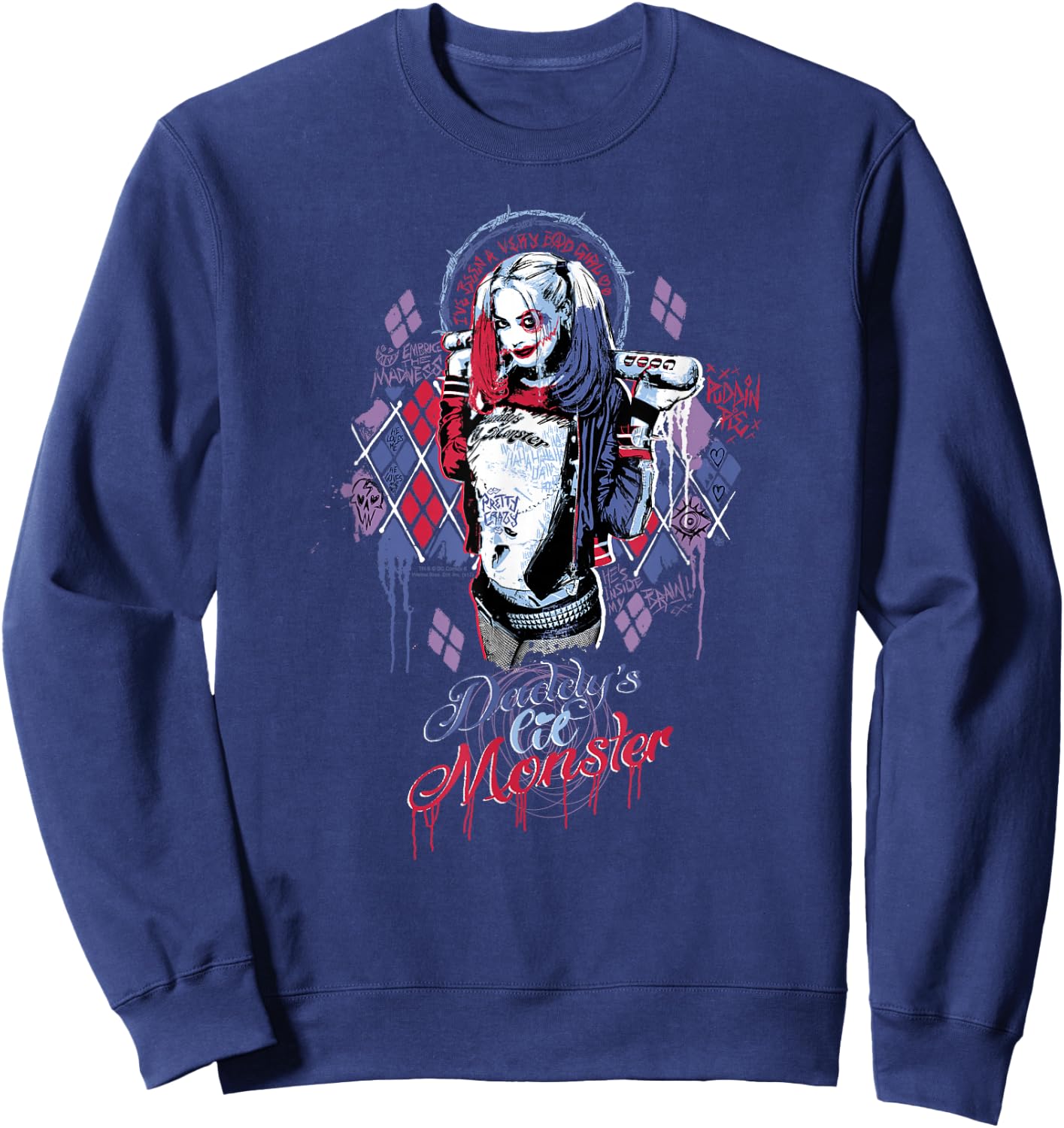Suicide Squad Harley Quinn Bad Girl Sweatshirt - Sweatshirt | Navy