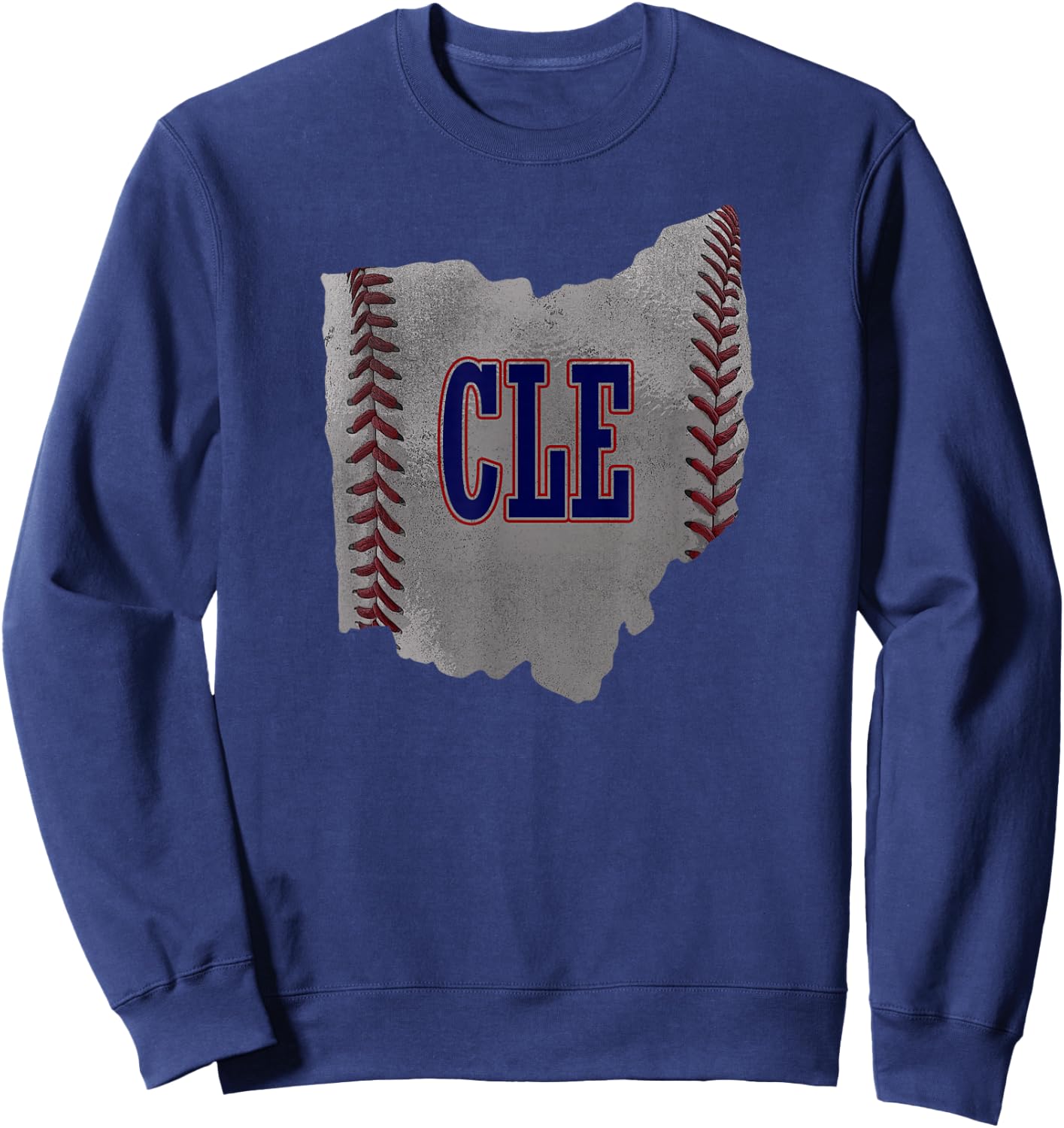 Cleveland Ohio Baseball Distressed Shirt With Co Sweatshirt - Sweatshirt | Navy