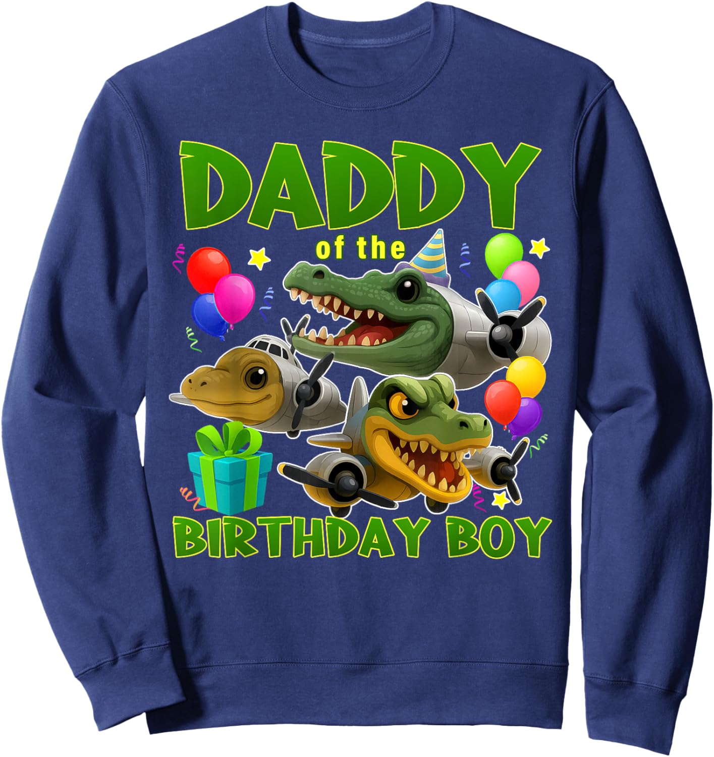 Daddy Of The Birthday Boy Bombardino Crocodilo Family Sweatshirt - Sweatshirt | Navy