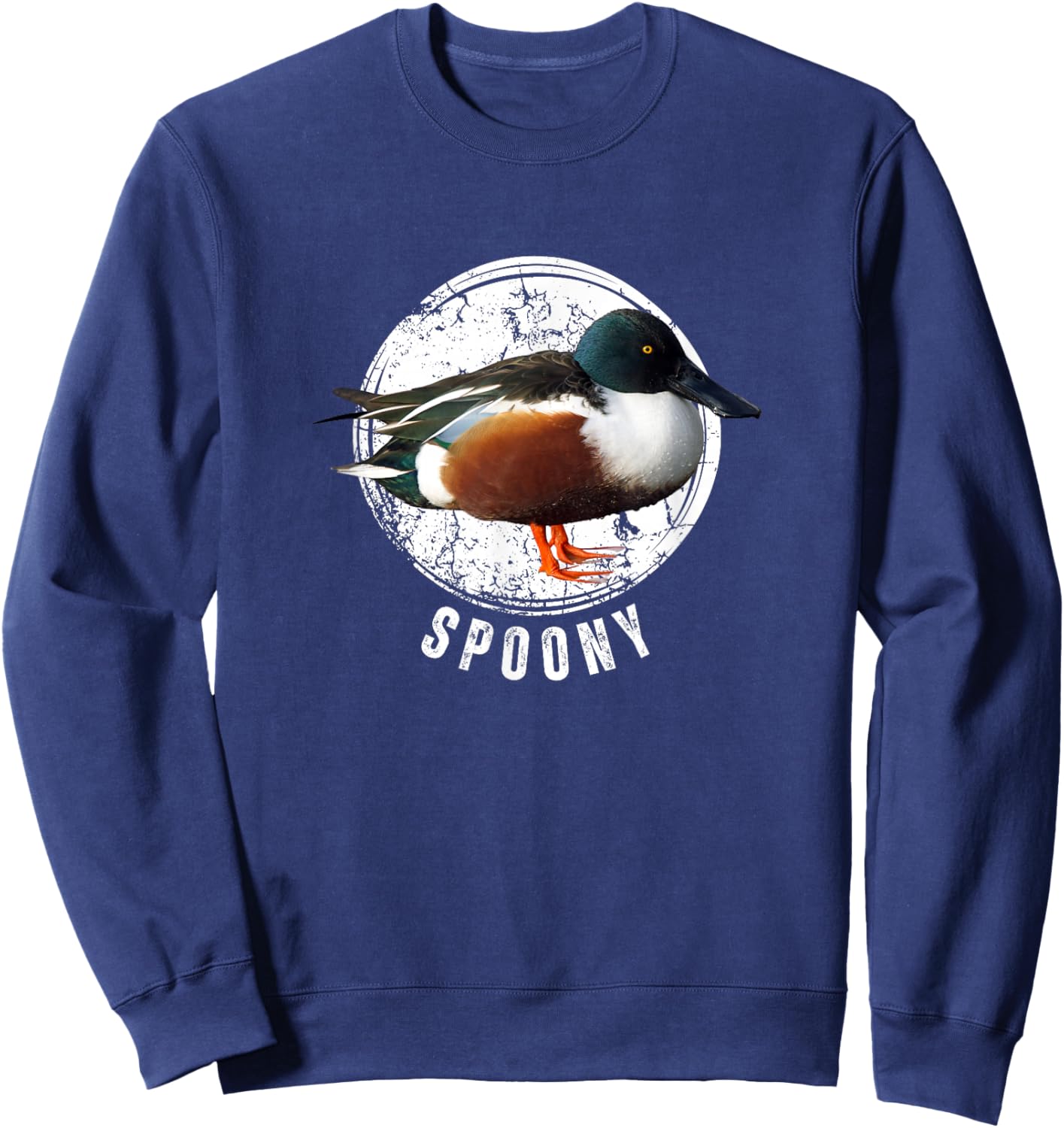 Duck Hunting Shirt Shoveler Spoonbill Spoony Mallard Sweatshirt - Sweatshirt | Navy