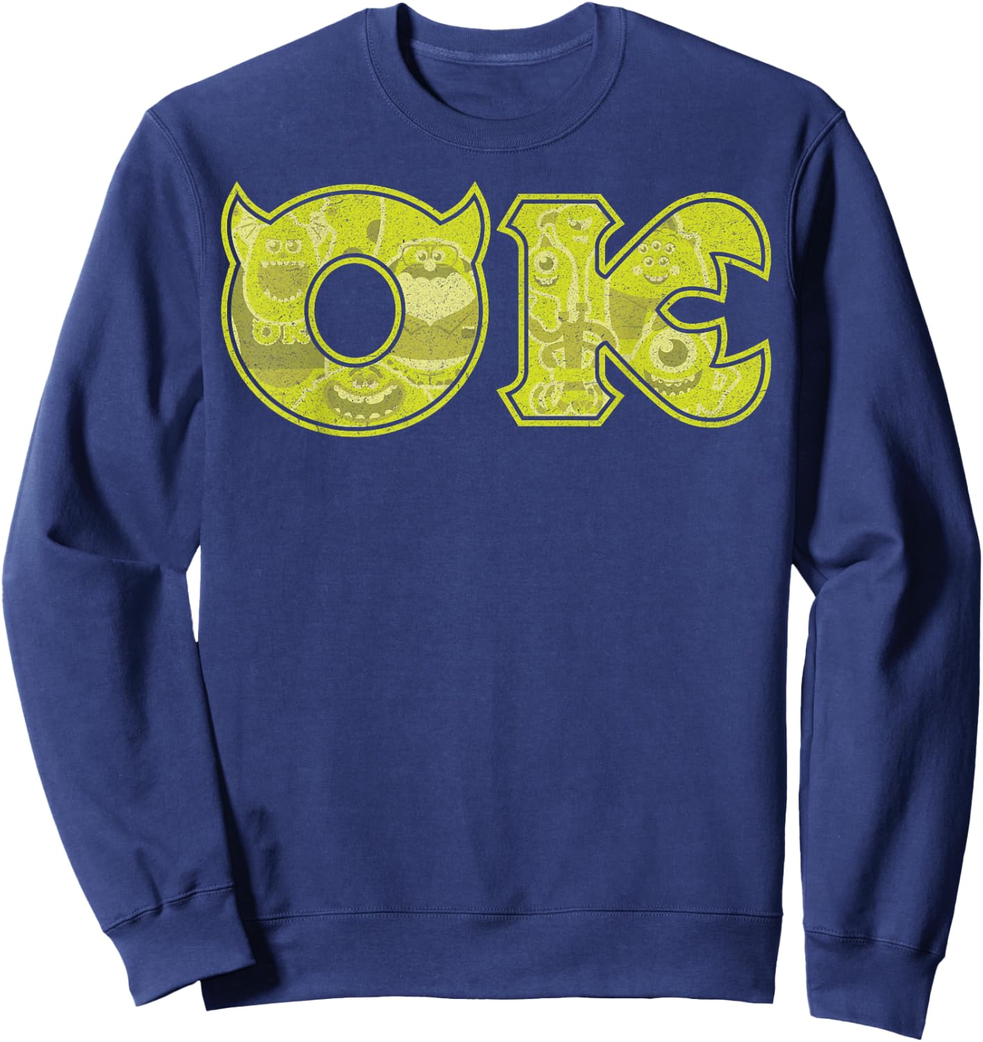 Disney Pixar Monsters University Oozma Kappa Logo Fill Sweatshirt - Sweatshirt | Navy