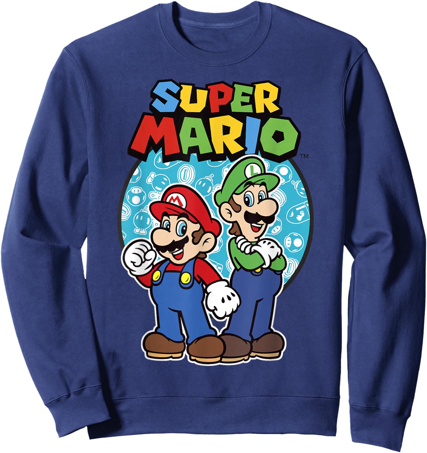 Nintendo Super Mario Luigi & Mario Brothers Ready To Play Sweatshirt - Sweatshirt | Navy