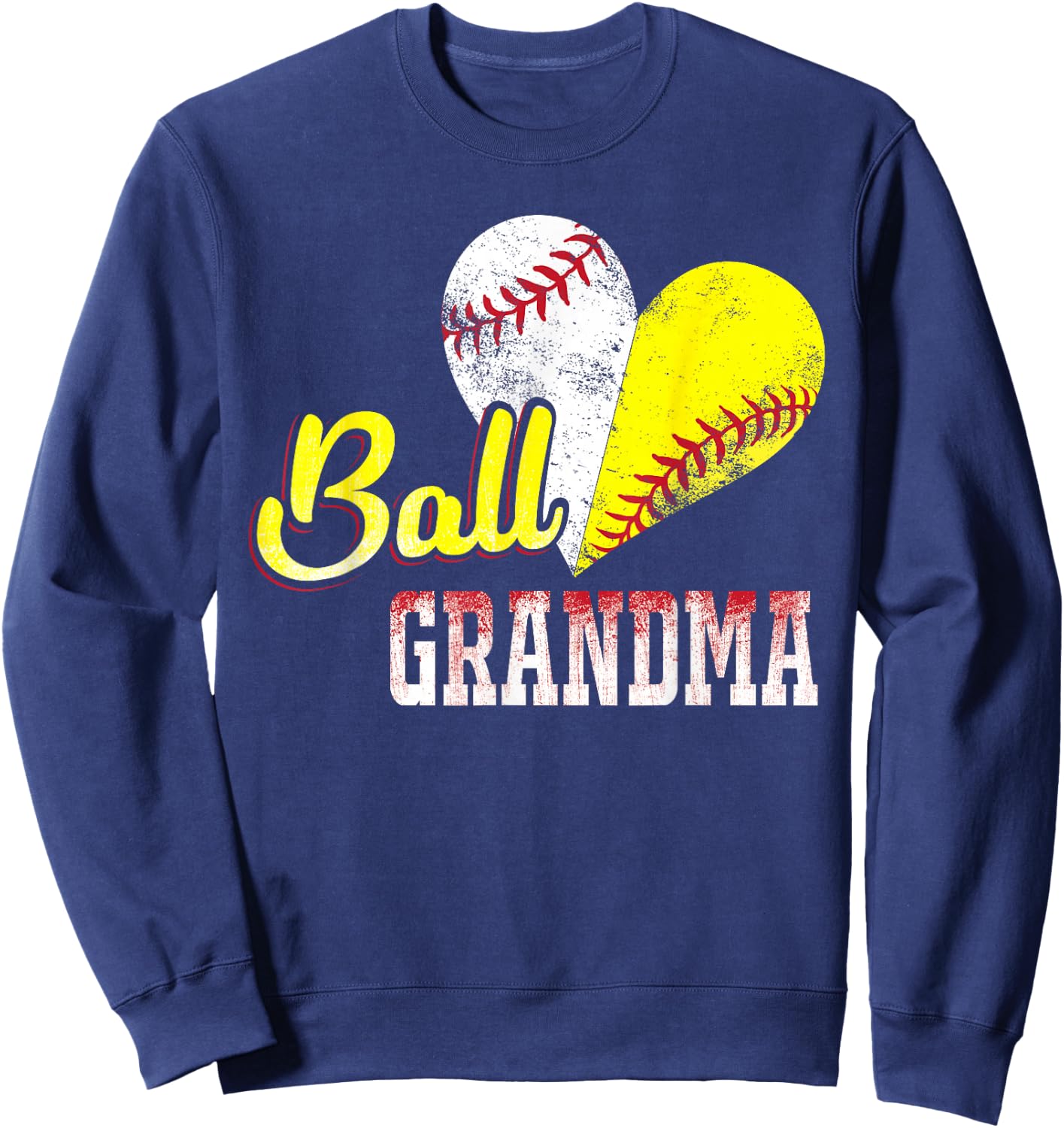 Funny Ball Grandma Baseball Softball Sweatshirt - Sweatshirt | Navy
