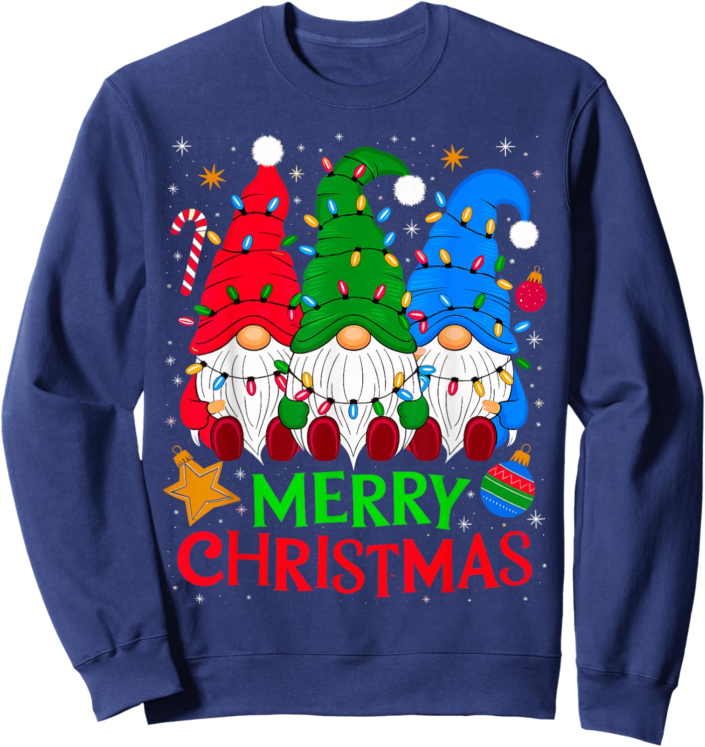 Gnomes Merry Christmas Xmas Matching Sweatshirt - Sweatshirt | Navy
