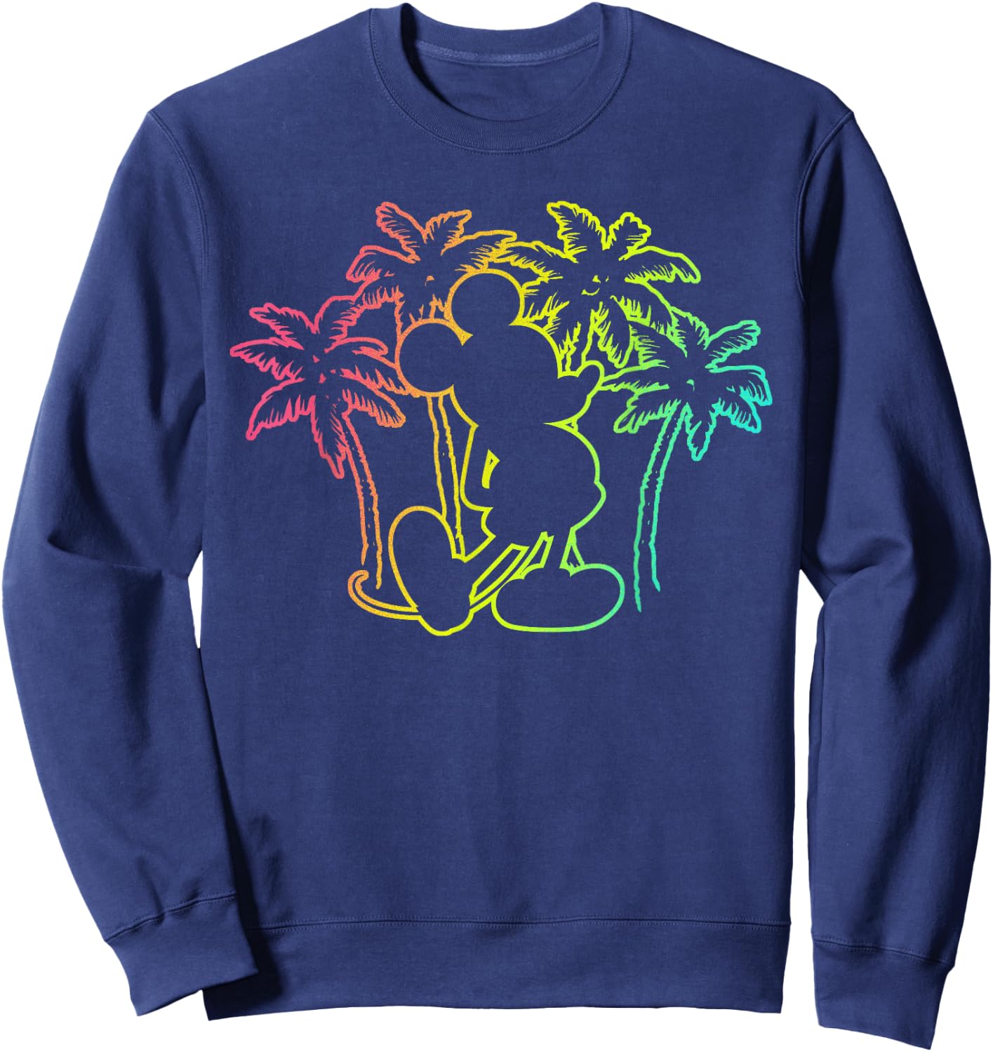Disney - Mickey Mouse Silhouette Palm Trees Sweatshirt - Sweatshirt | Navy