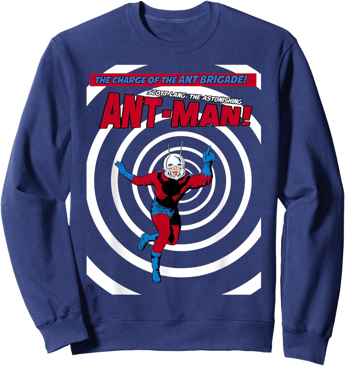 Marvel Ant-Man Classic Retro Shrink Portal Graphic Sweatshirt - Sweatshirt | Navy