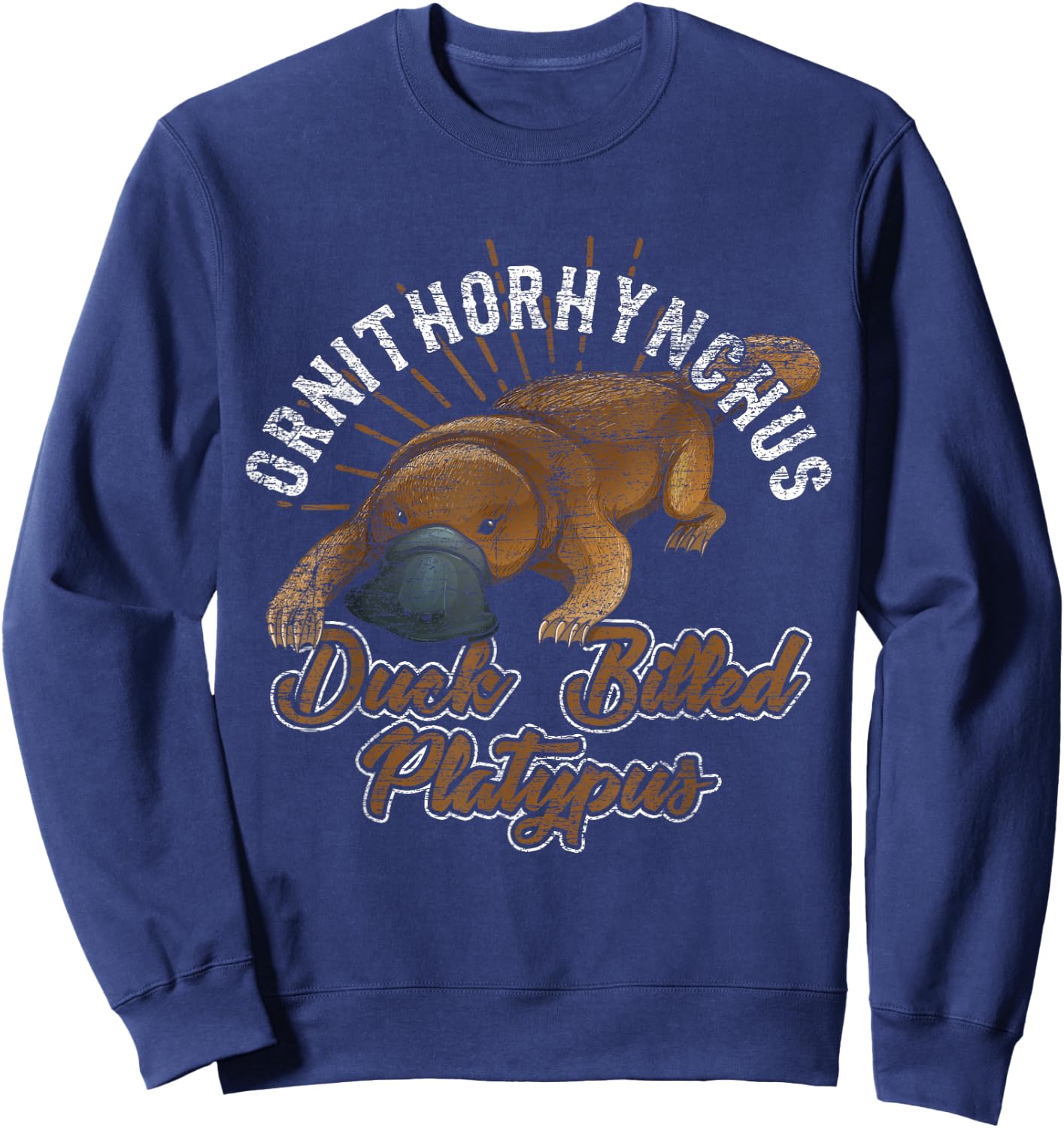 Australia Duck Outback Sea Lake Platypus Sweatshirt - Sweatshirt | Navy