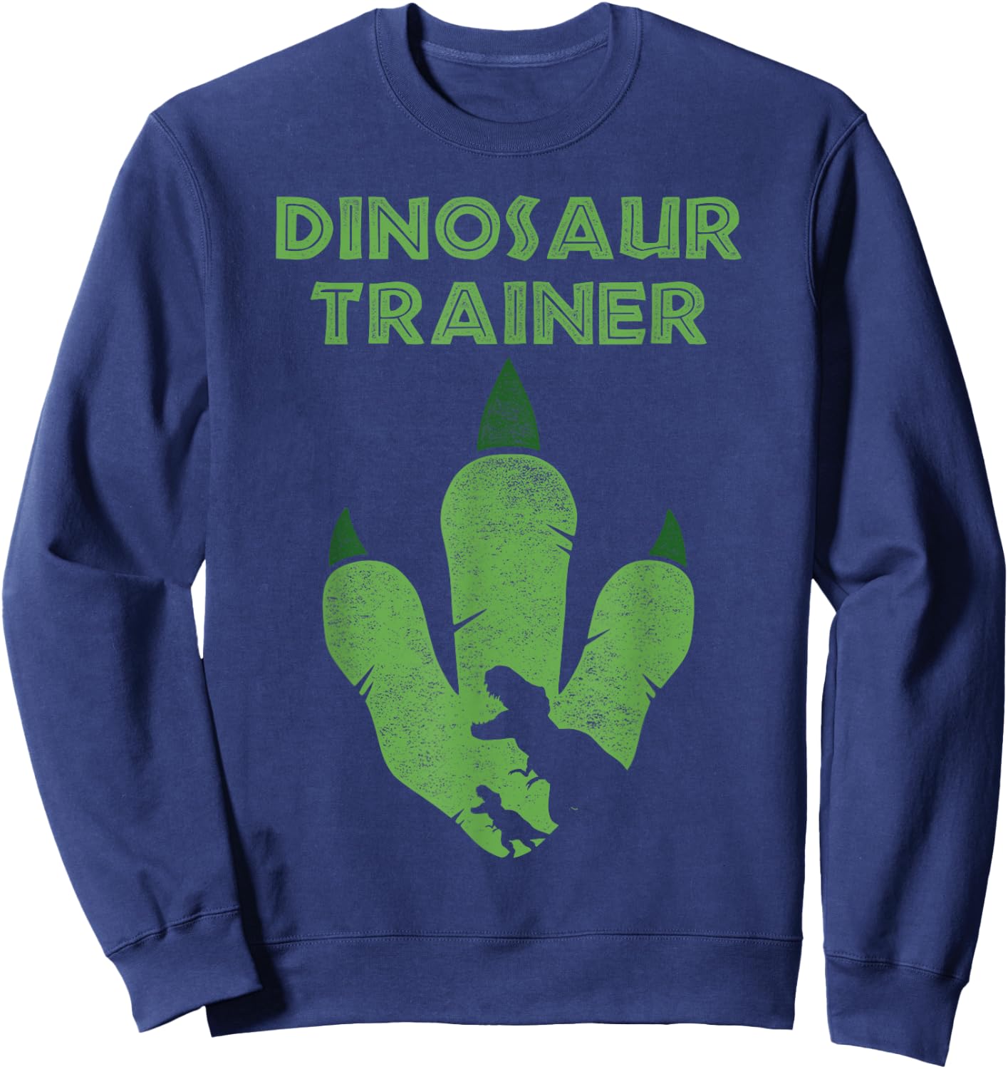 Dinosaur Trainer Funny Dinosaur Sweatshirt - Sweatshirt | Navy