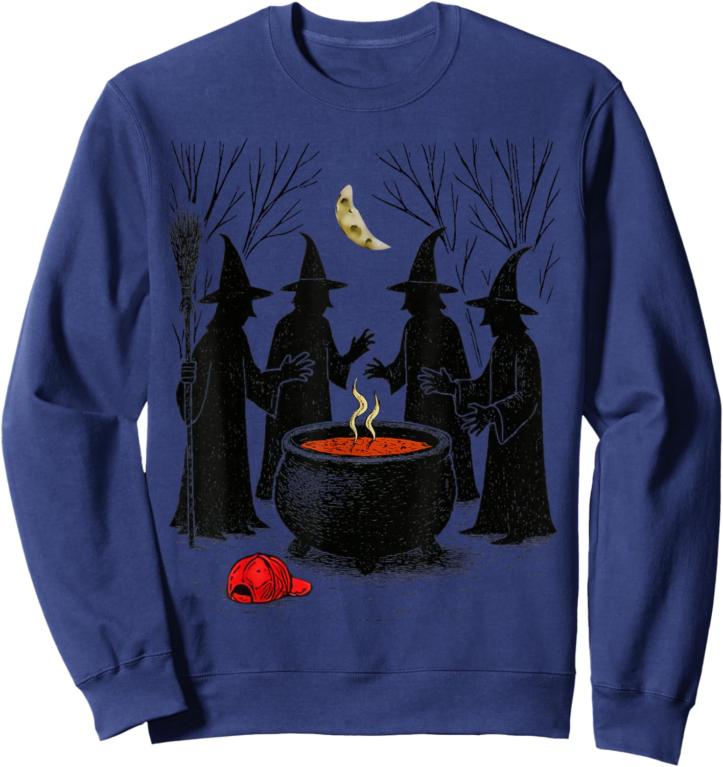 Spooky Witch Halloween Anti Trump Feminist Women Rights Sweatshirt - Sweatshirt | Navy