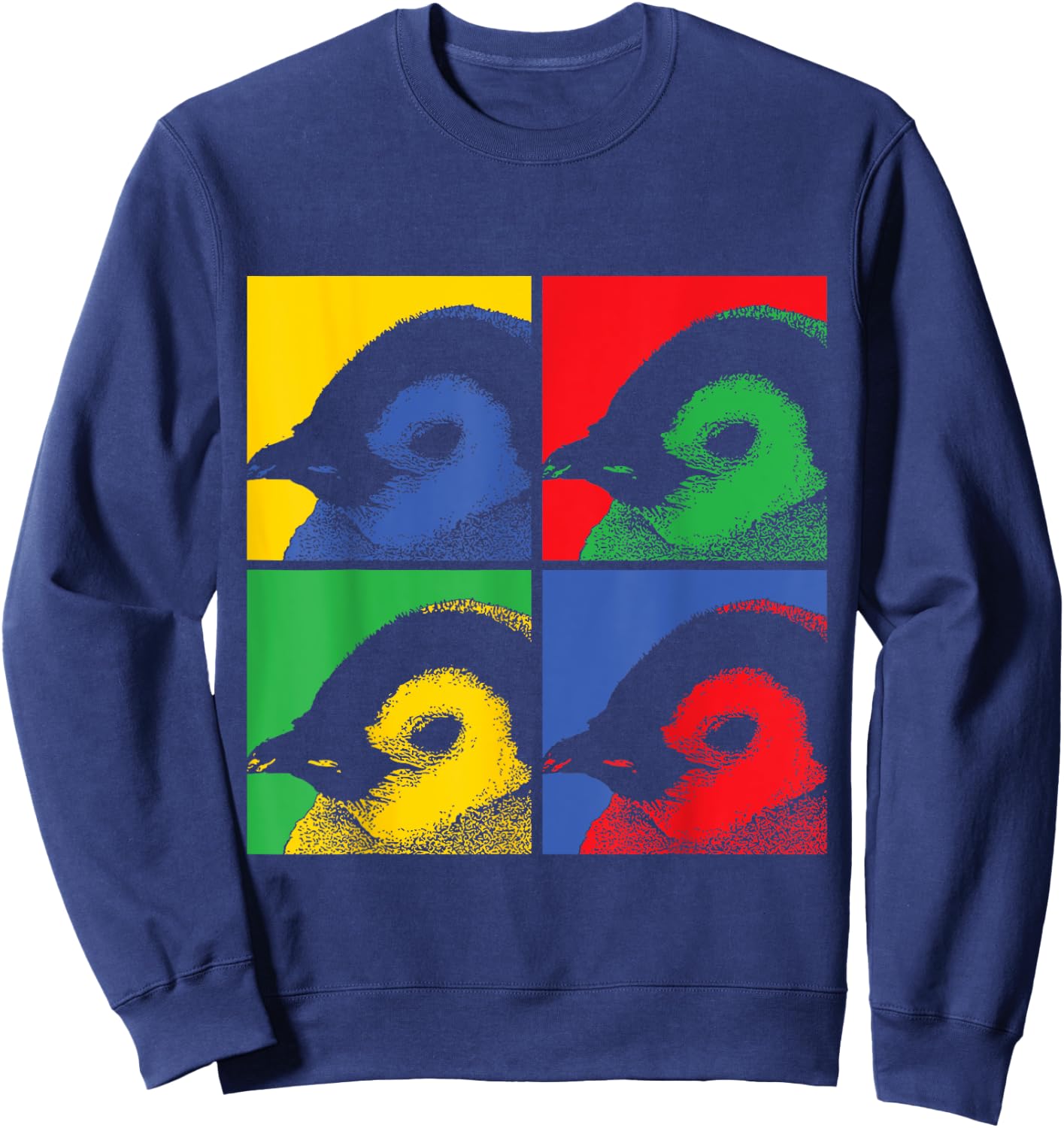 Pop Art Penguin Sweatshirt - Sweatshirt | Navy
