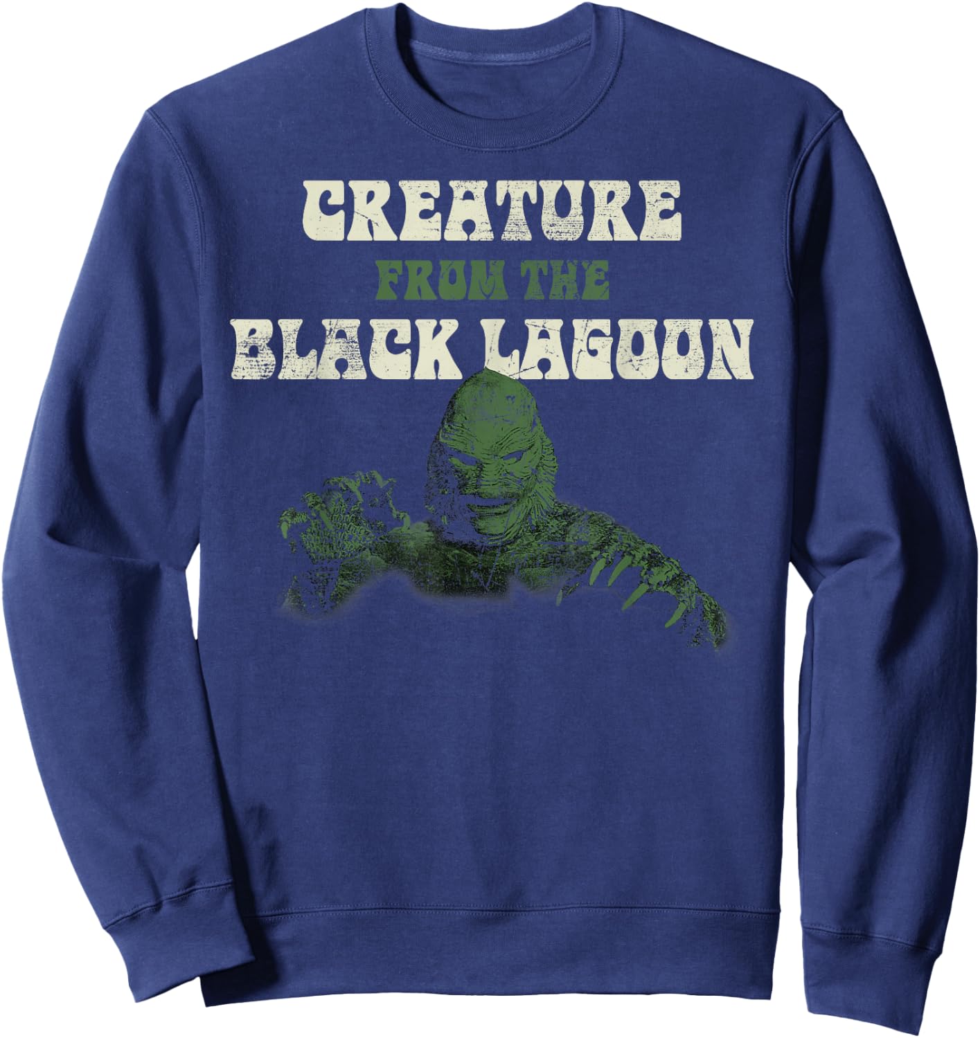 Universal Monsters From The Black Lagoon Dark Portrait Sweatshirt - Sweatshirt | Navy