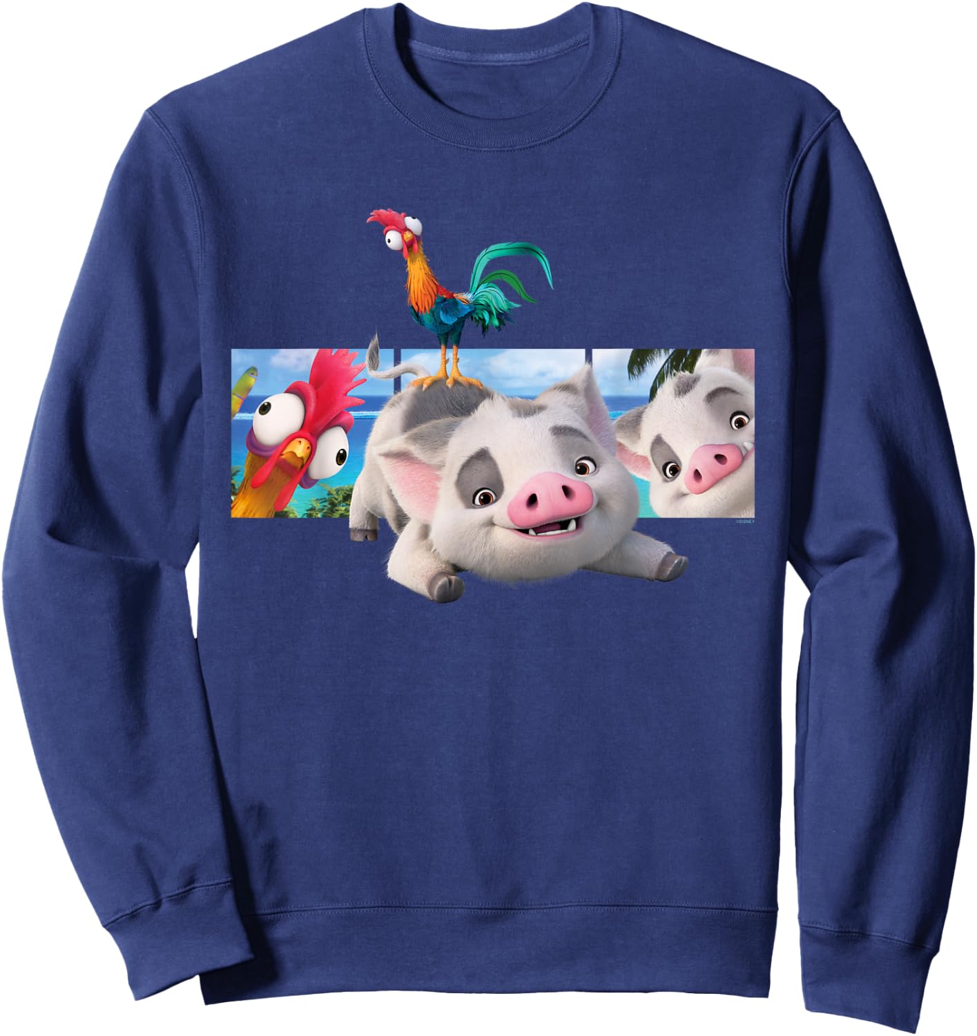 Disney Moana 2 Best Beach Friends Pua and Heihei Sweatshirt - Sweatshirt | Navy