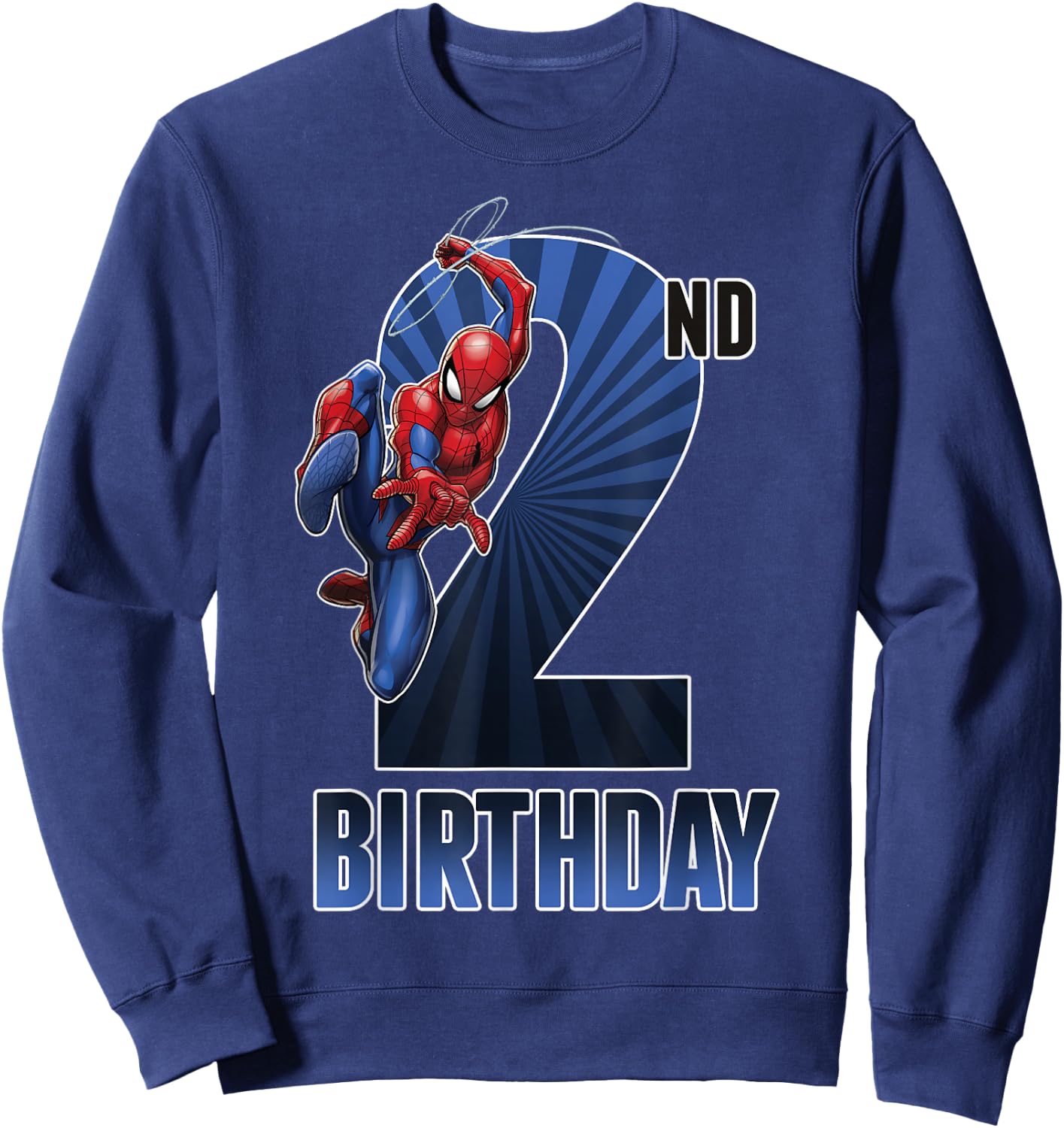 Marvel Spider-Man Swinging 2nd Birthday Graphic Sweatshirt - Sweatshirt | Navy