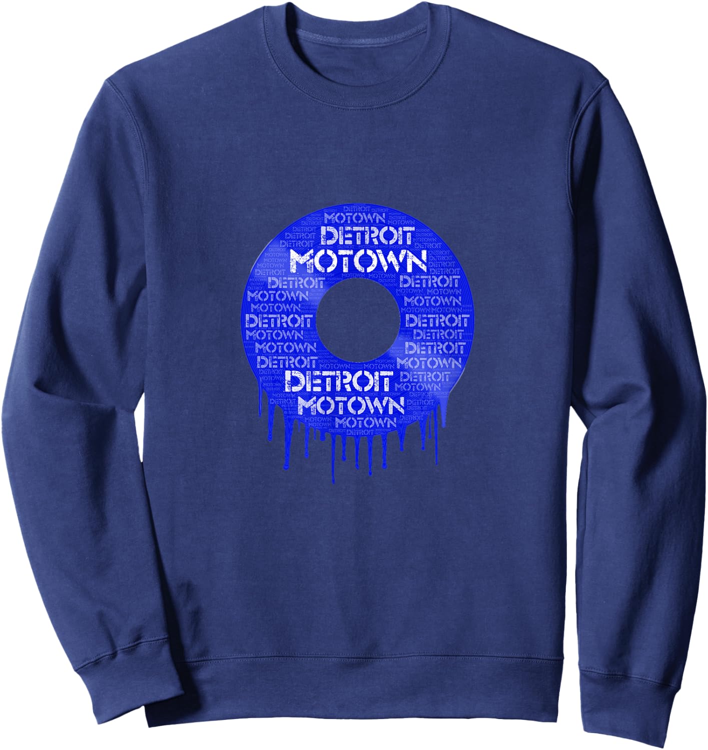 Detroit Motown record T shirt Motown record t shirt Sweatshirt - Sweatshirt | Navy