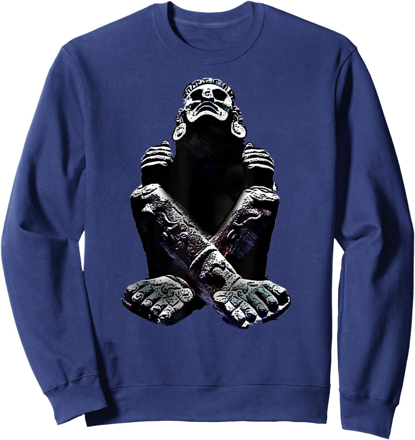 Xochipilli Aztec God Sweatshirt - Sweatshirt | Navy