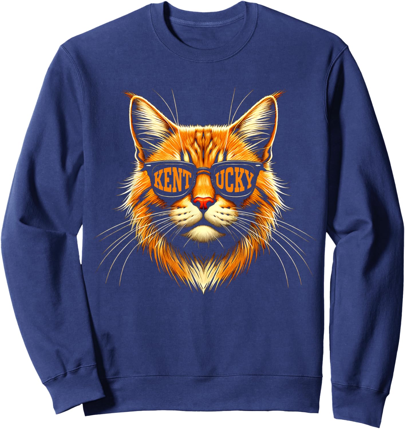 Retro Kentucky Name Pride Classic Cats Lover Animal Game Day Sweatshirt - Sweatshirt | Navy