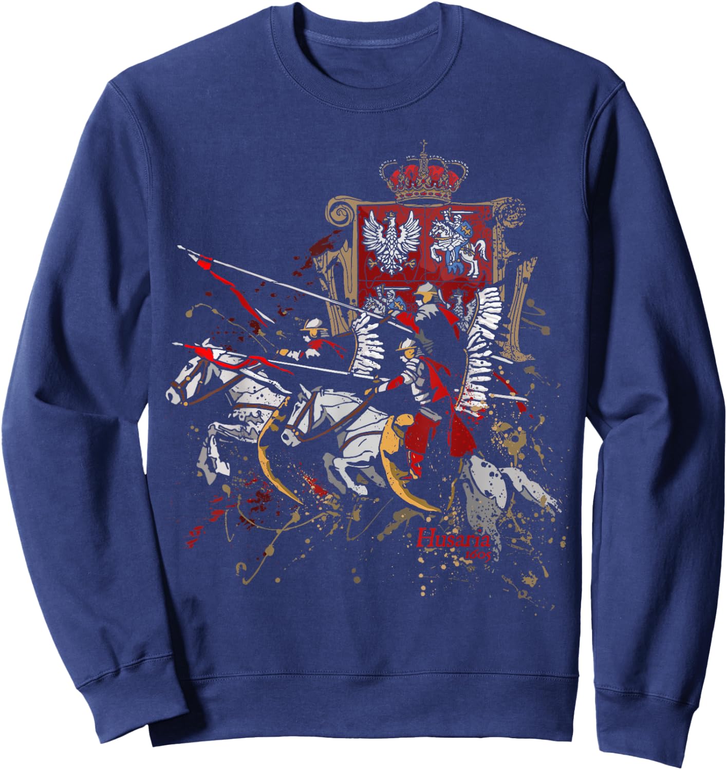 Polish Husaria history Sweatshirt - Sweatshirt | Navy