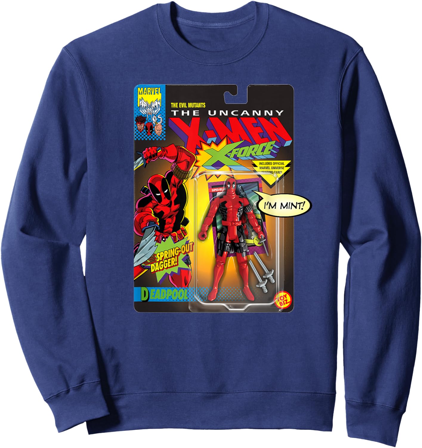 Marvel Deadpool X-Men Toy Figure Sweatshirt - Sweatshirt | Navy