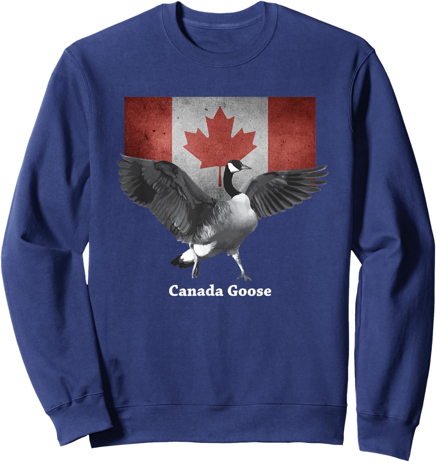 Proud Canadian Flag Canada Goose Sweatshirt - Sweatshirt | Navy