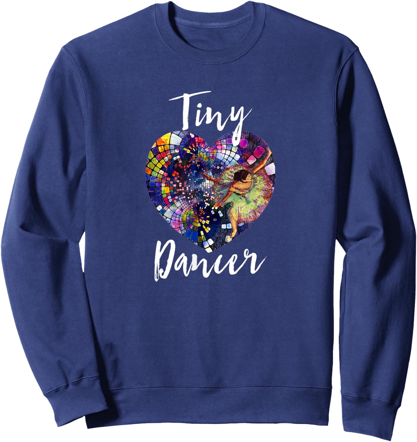 Tiny Dancer Degas Ballerina Heart Sweatshirt - Sweatshirt | Navy