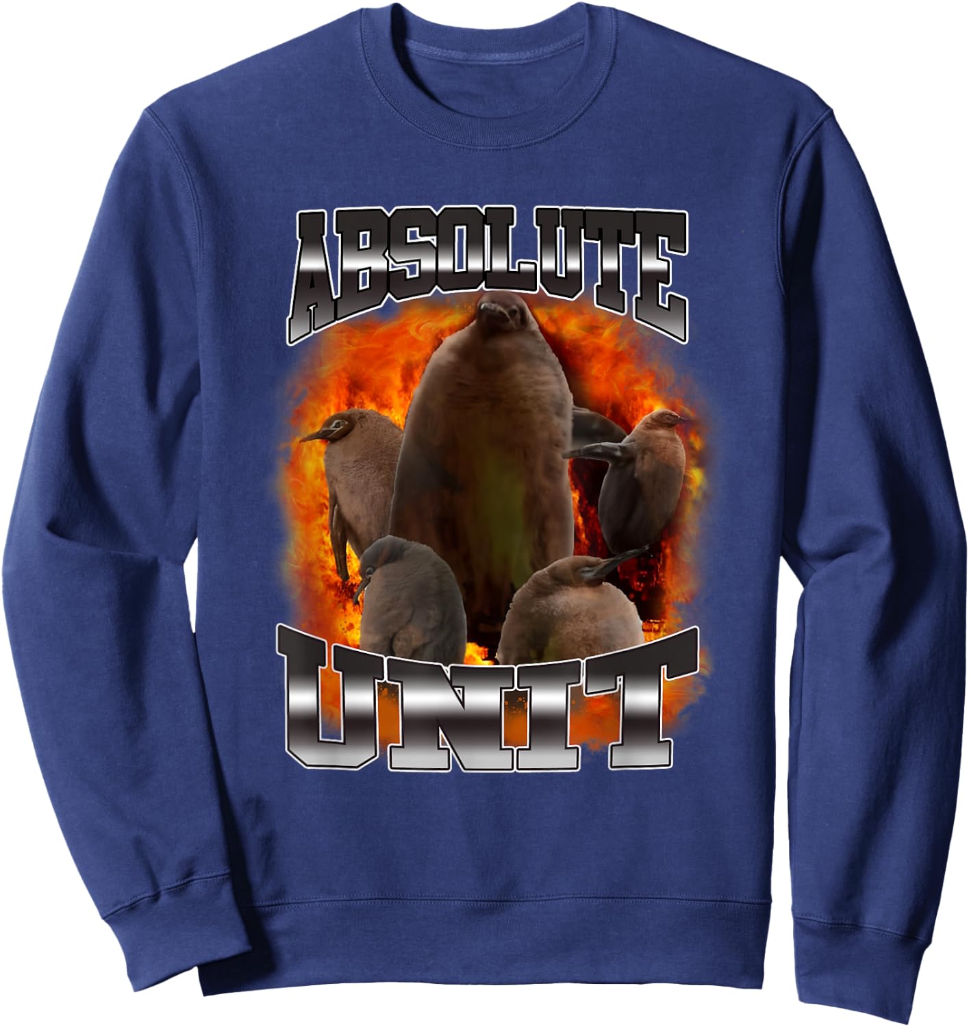 Pesto The Penguin Pesto Cute Big Fat Penguin Sweatshirt - Sweatshirt | Navy