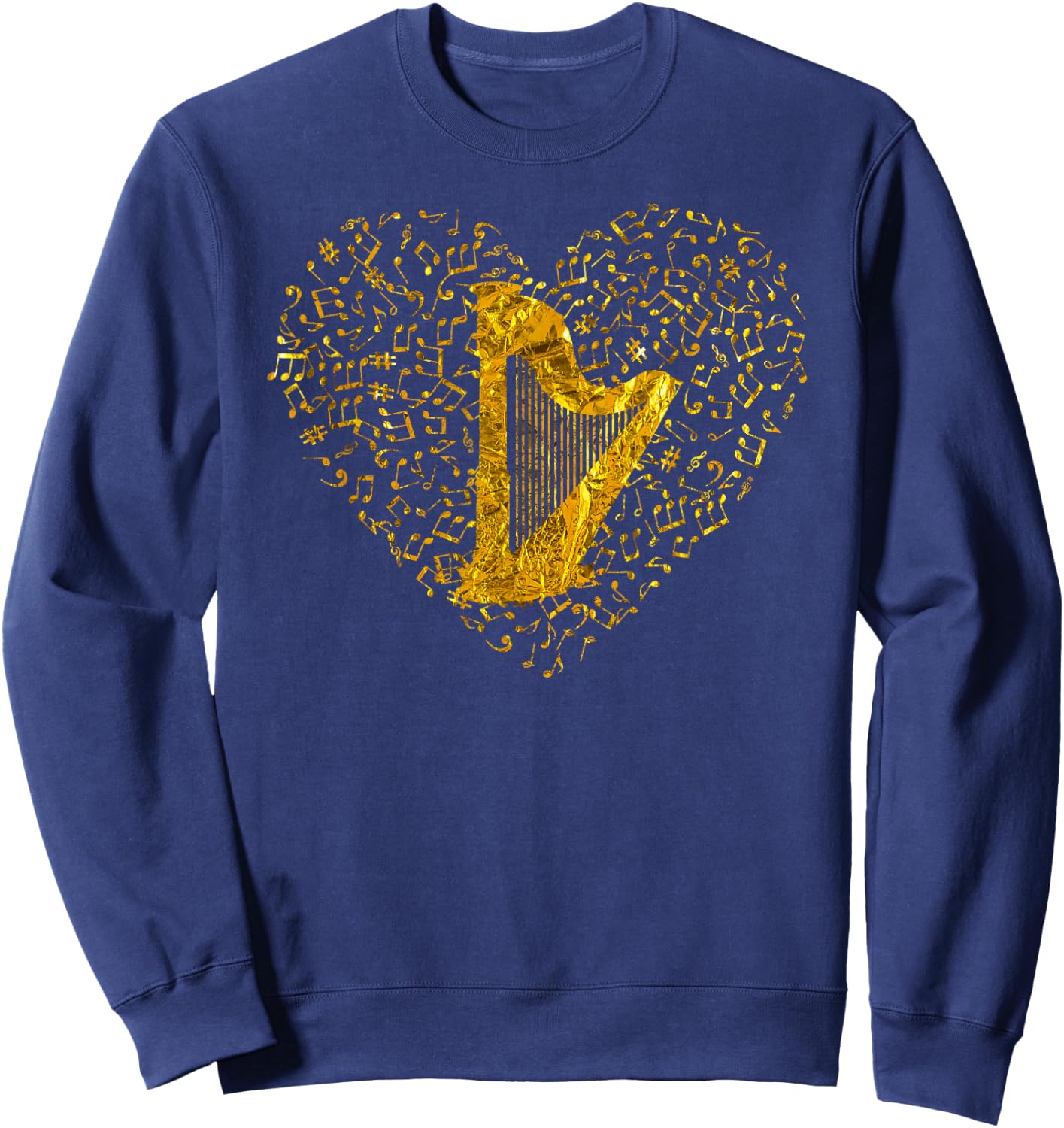 Harp T shirts - Gifts for harp players Sweatshirt - Sweatshirt | Navy