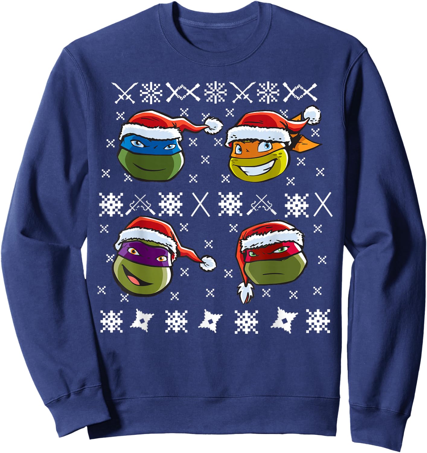Teenage Mutant Ninja Turtles Christmas Sweater Sweatshirt - Sweatshirt | Navy