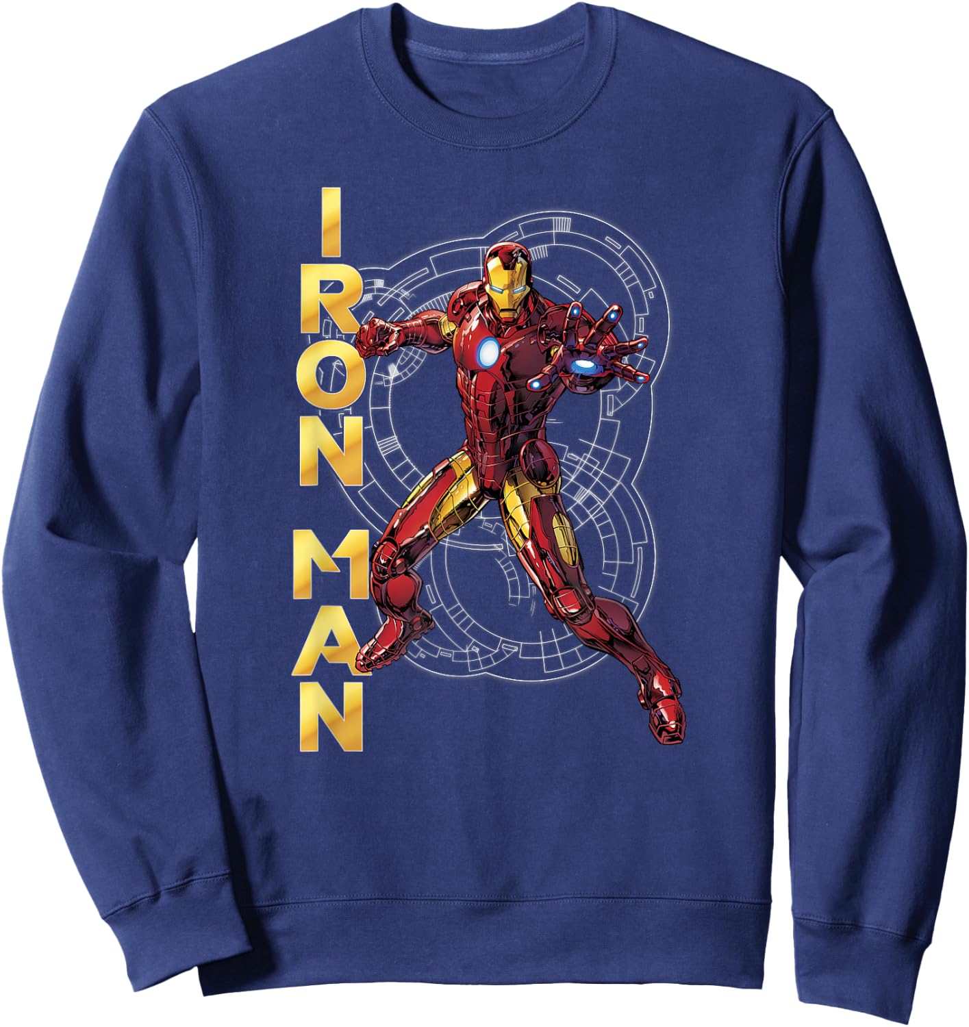 Marvel Avengers Assemble Iron Man Tech Graphic Sweatshirt - Sweatshirt | Navy