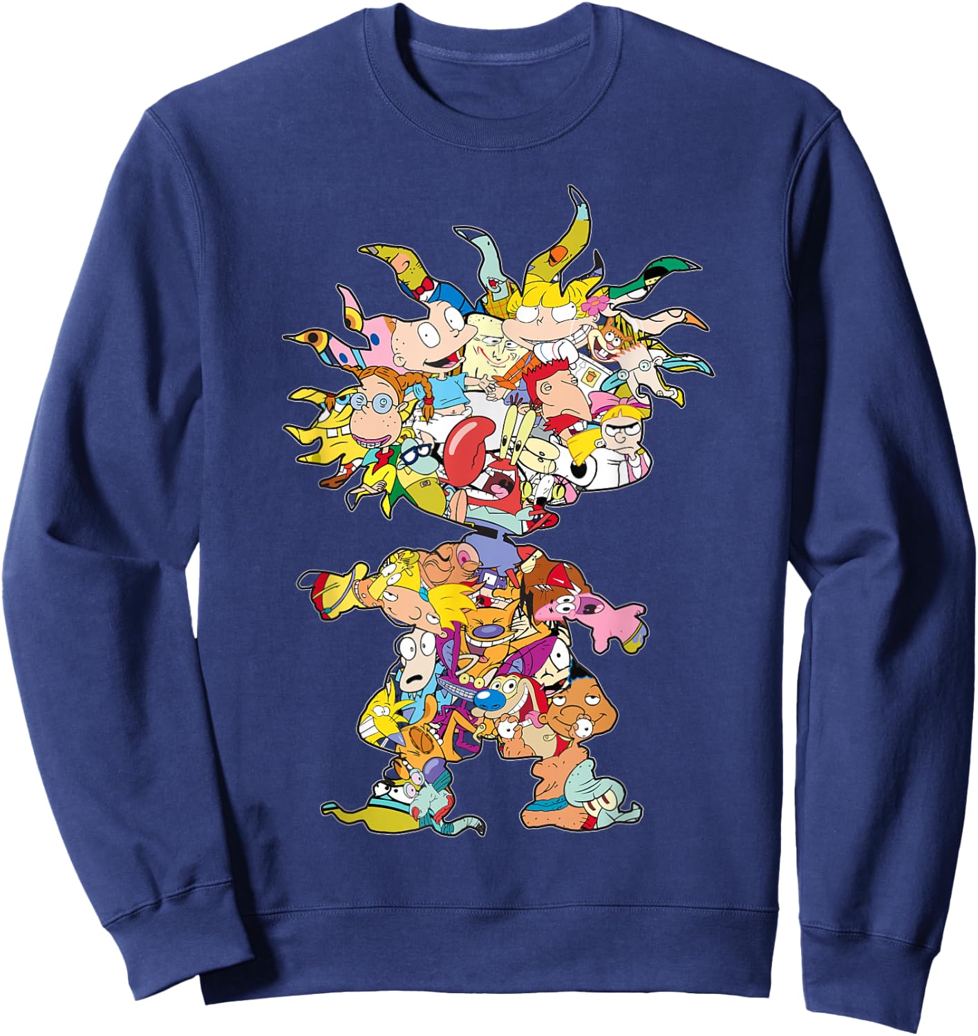 Nickelodeon 90s Nick Chuckie Character Silhouette Sweatshirt - Sweatshirt | Navy