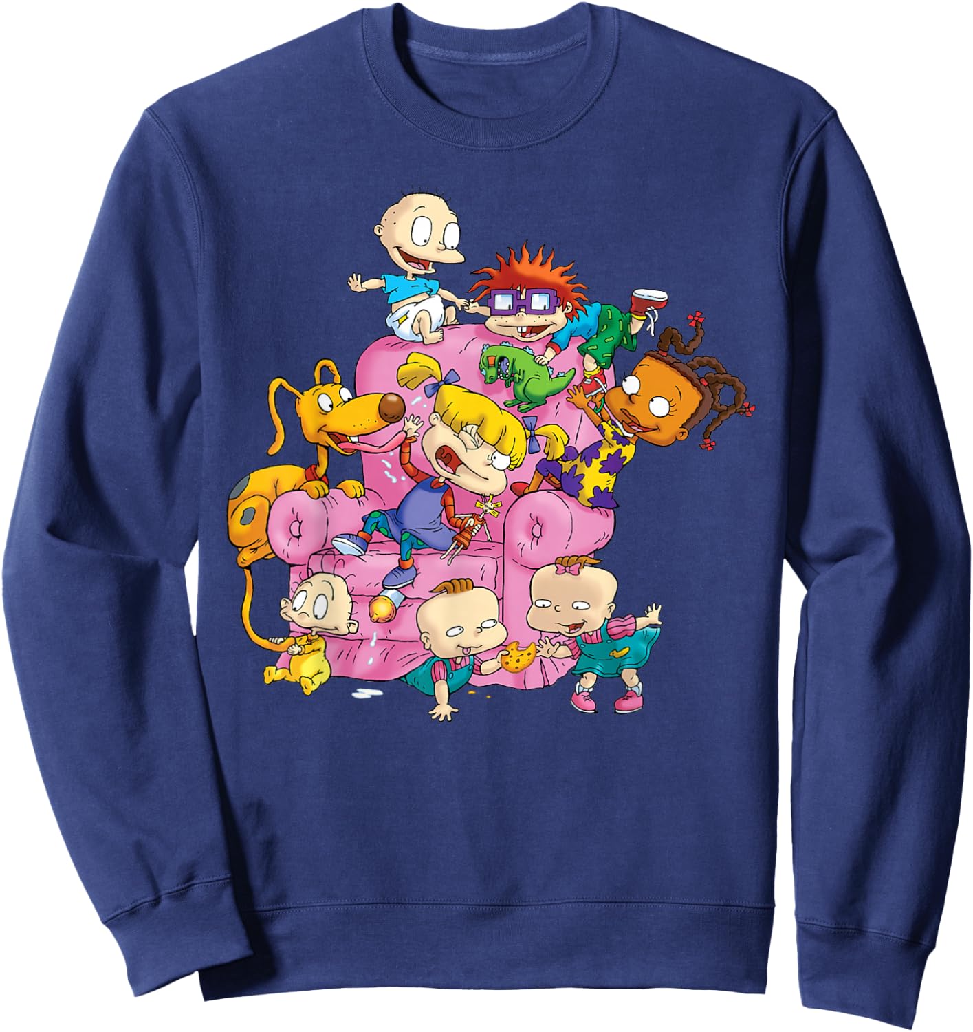 The Rugrats Group Couch T- Shirts Sweatshirt - Sweatshirt | Navy