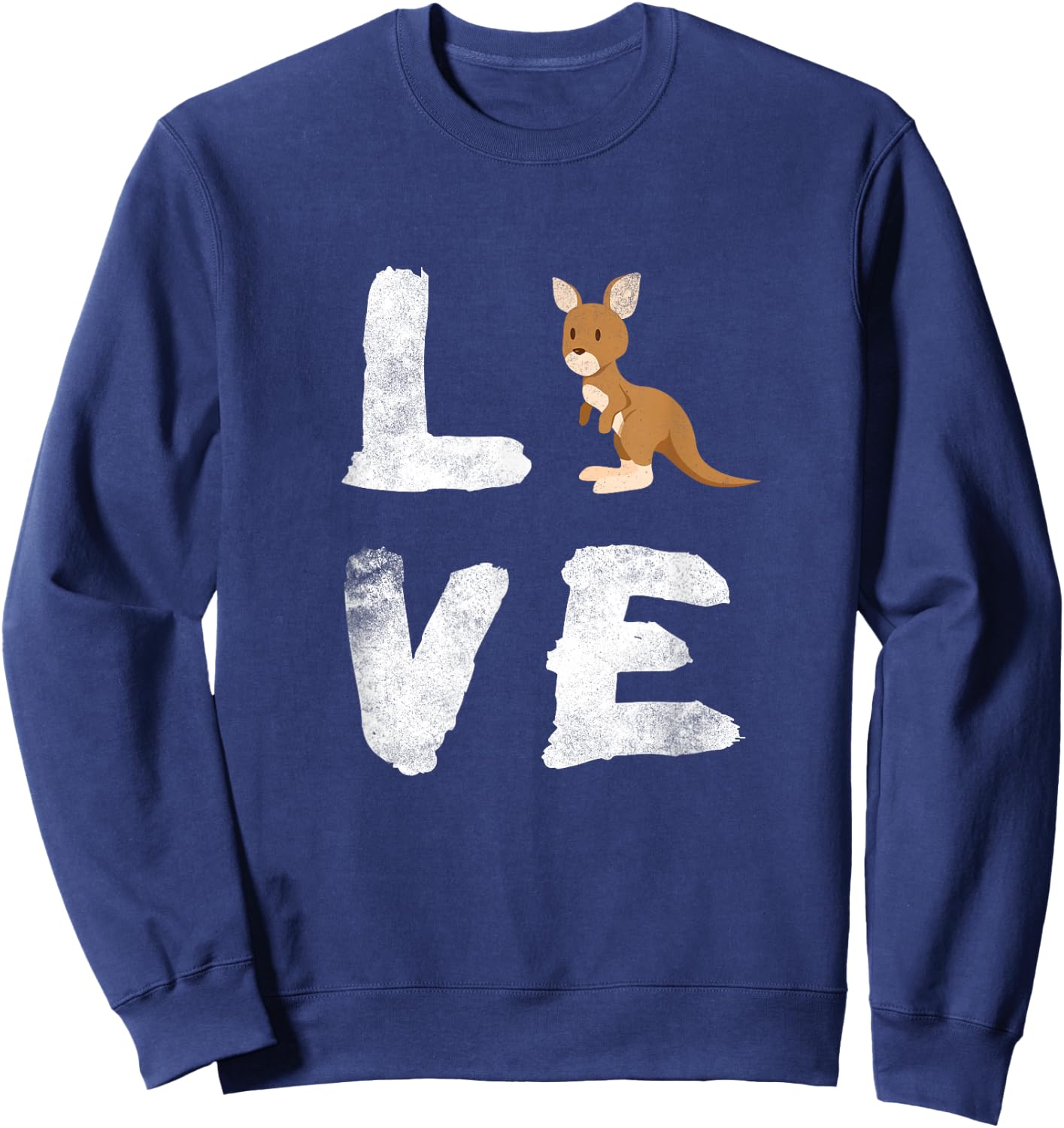 I Love Kangaroo Australia Pride Animal Gift Sweatshirt - Sweatshirt | Navy