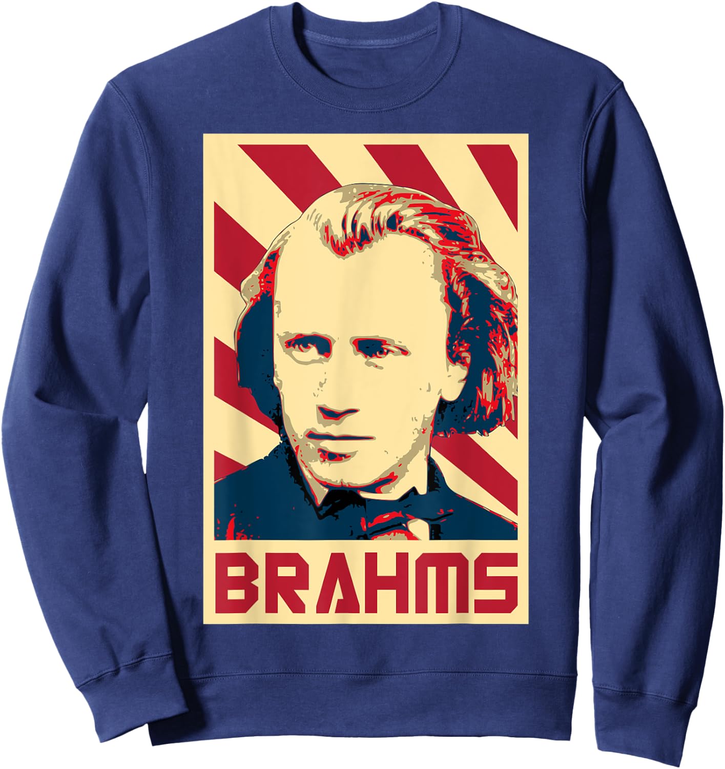 Johannes Brahms Classical Music Composer Retro Sweatshirt - Sweatshirt | Navy