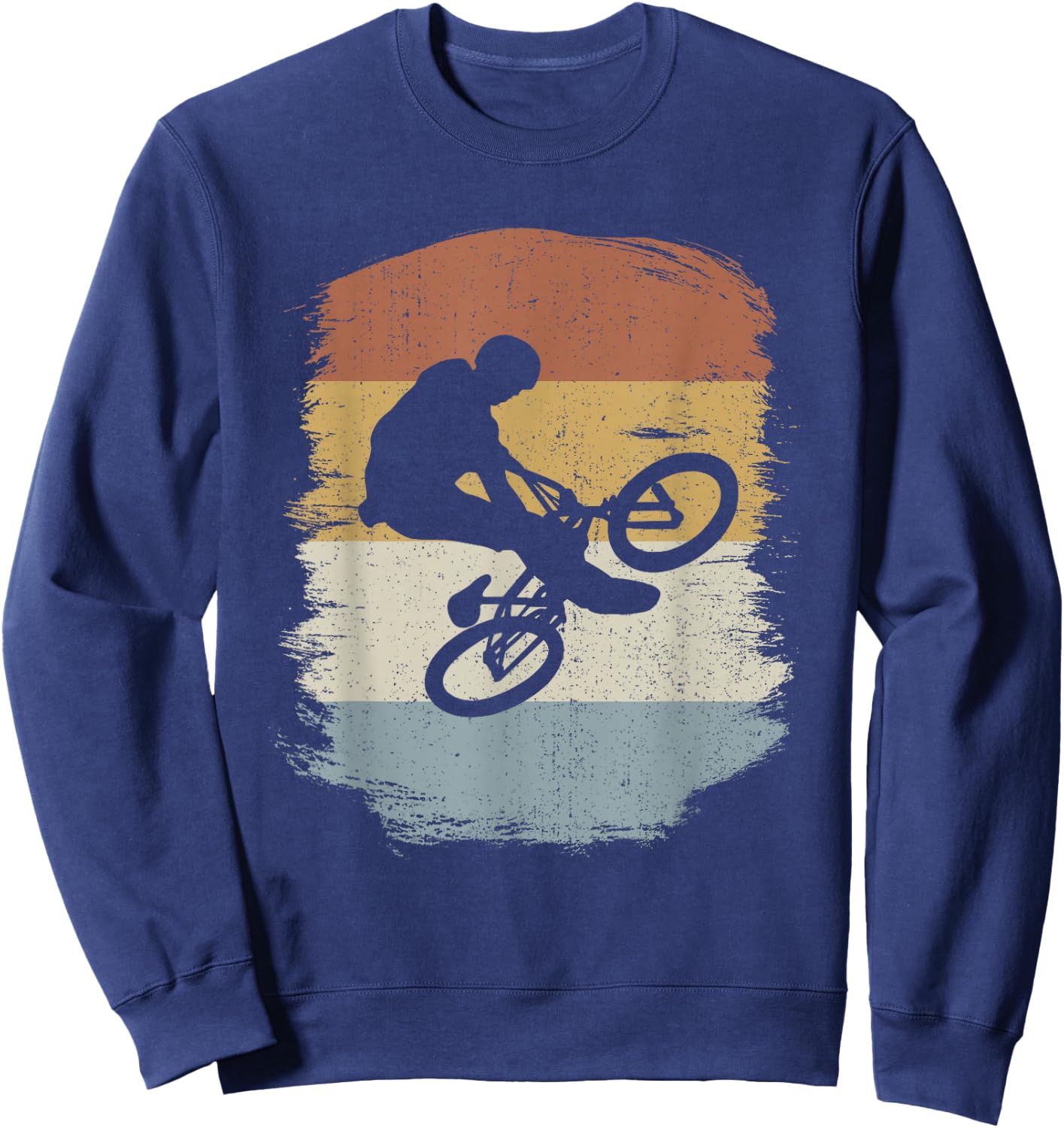 Retro BMX Biking Ride - Vintage BMX Rider Sweatshirt - Sweatshirt | Navy