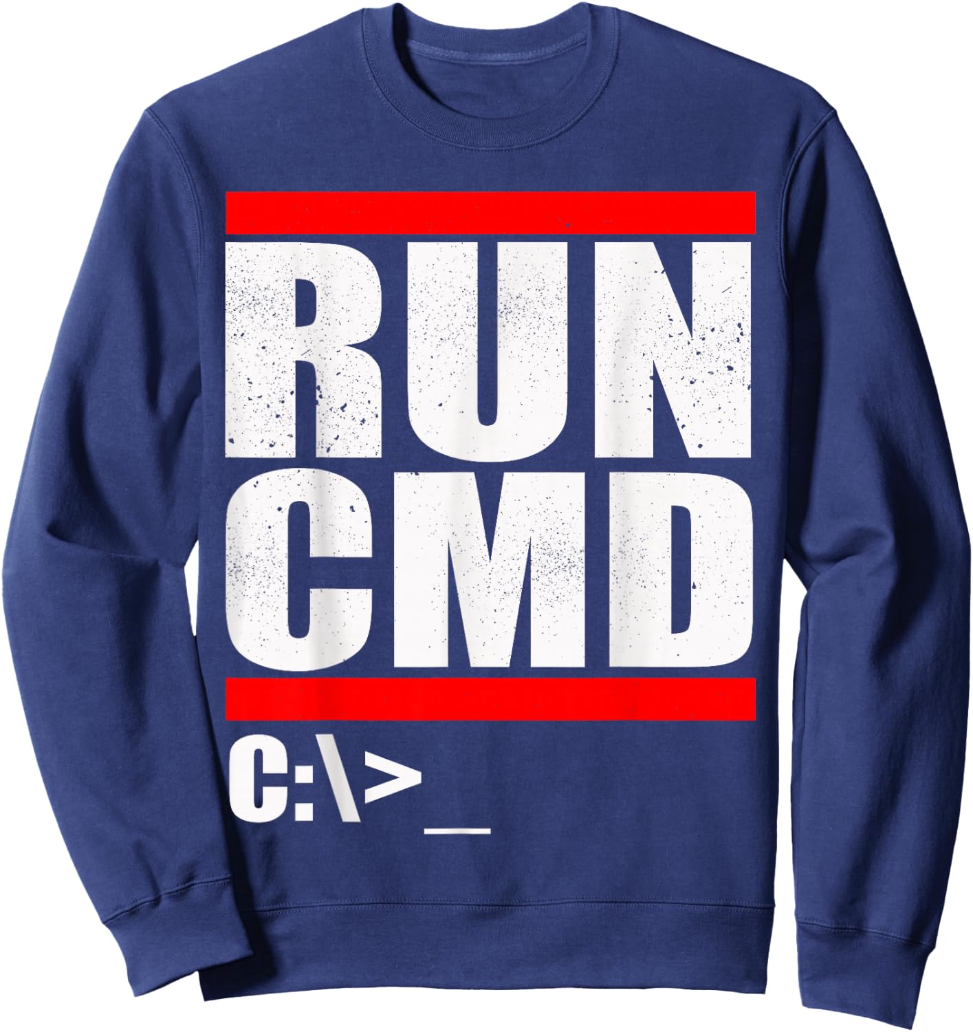 Run CMD Computer Nerd T Shirt Sweatshirt - Sweatshirt | Navy