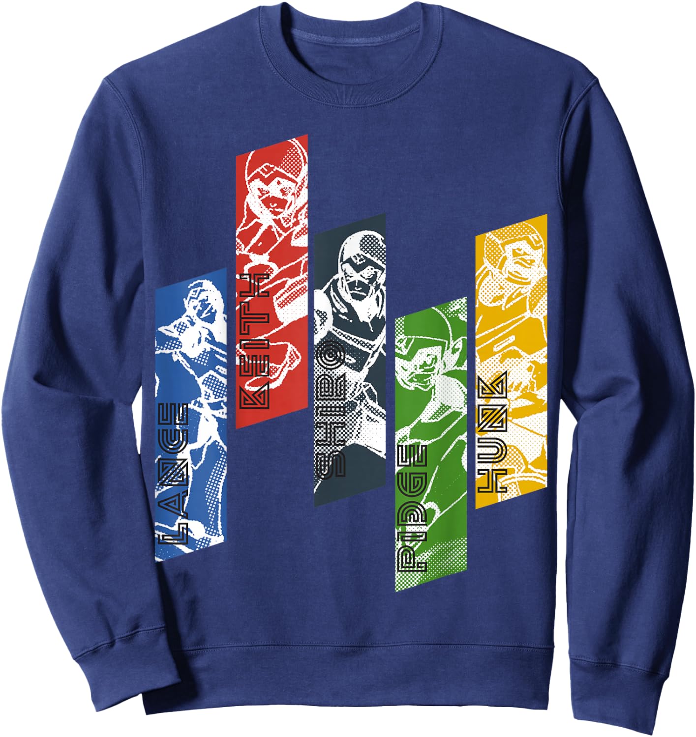 Voltron Legendary Defender 5 Lions with Names Sweatshirt - Sweatshirt | Navy