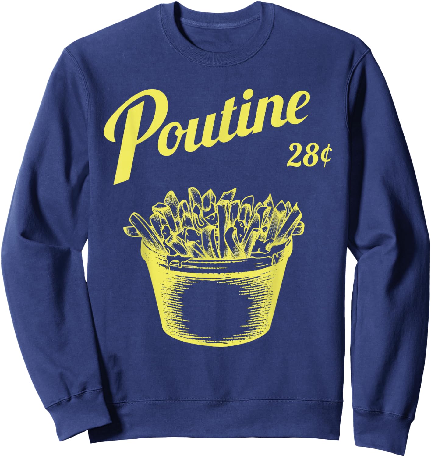 Retro Poutine - Canada - Montreal Sweatshirt - Sweatshirt | Navy