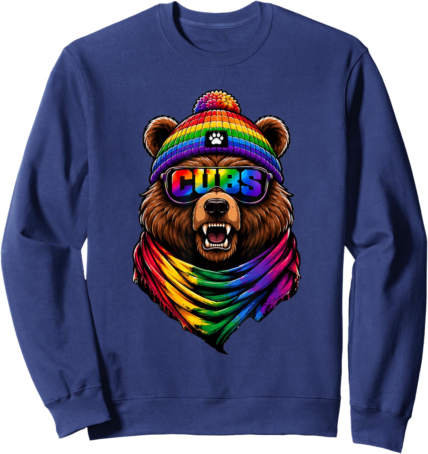 Vintage Cubs Last Name Pride Cubss Namee American Style Sweatshirt - Sweatshirt | Navy