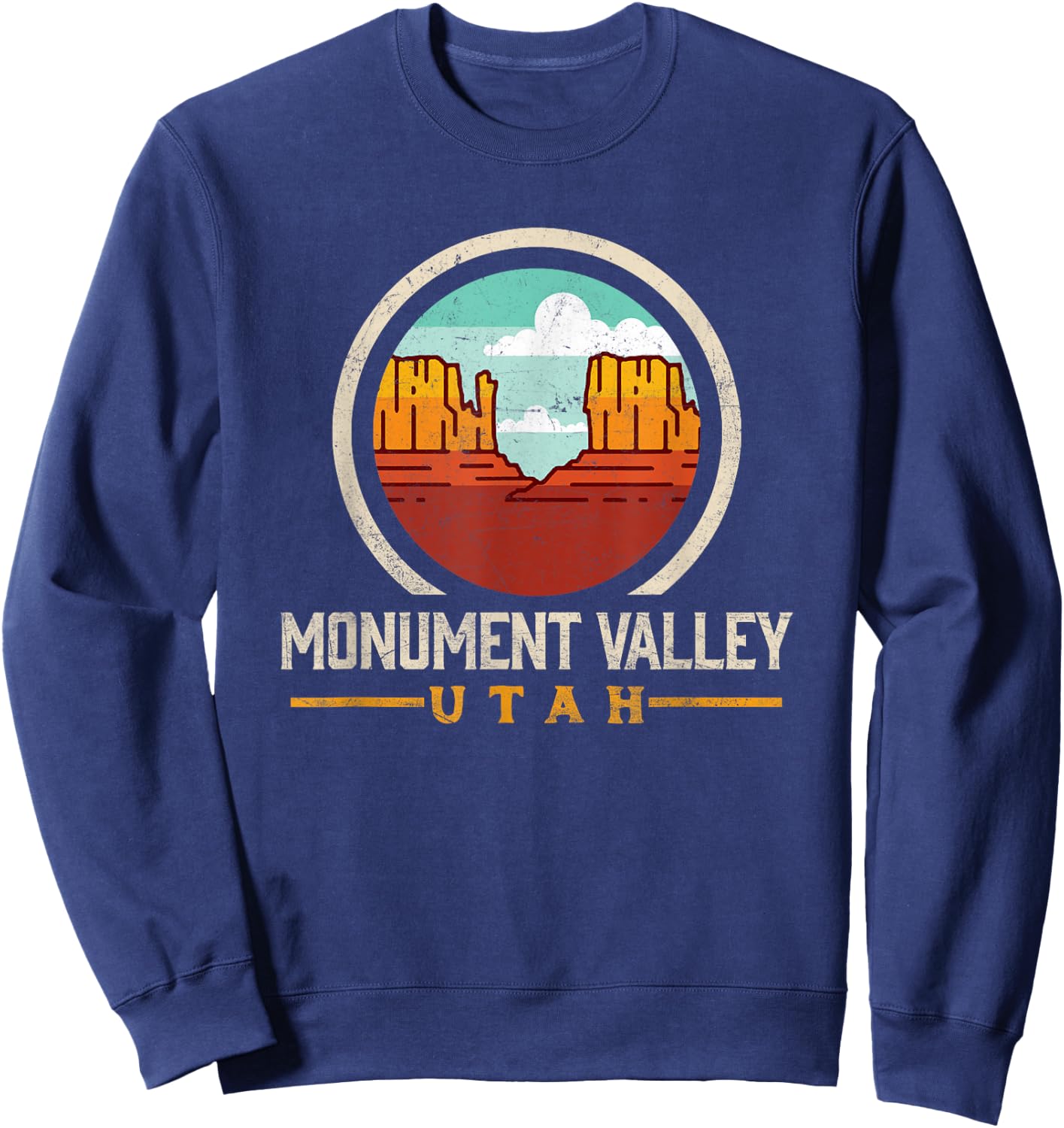 Monument Valley - Classic Vintage Seal Design Sweatshirt - Sweatshirt | Navy