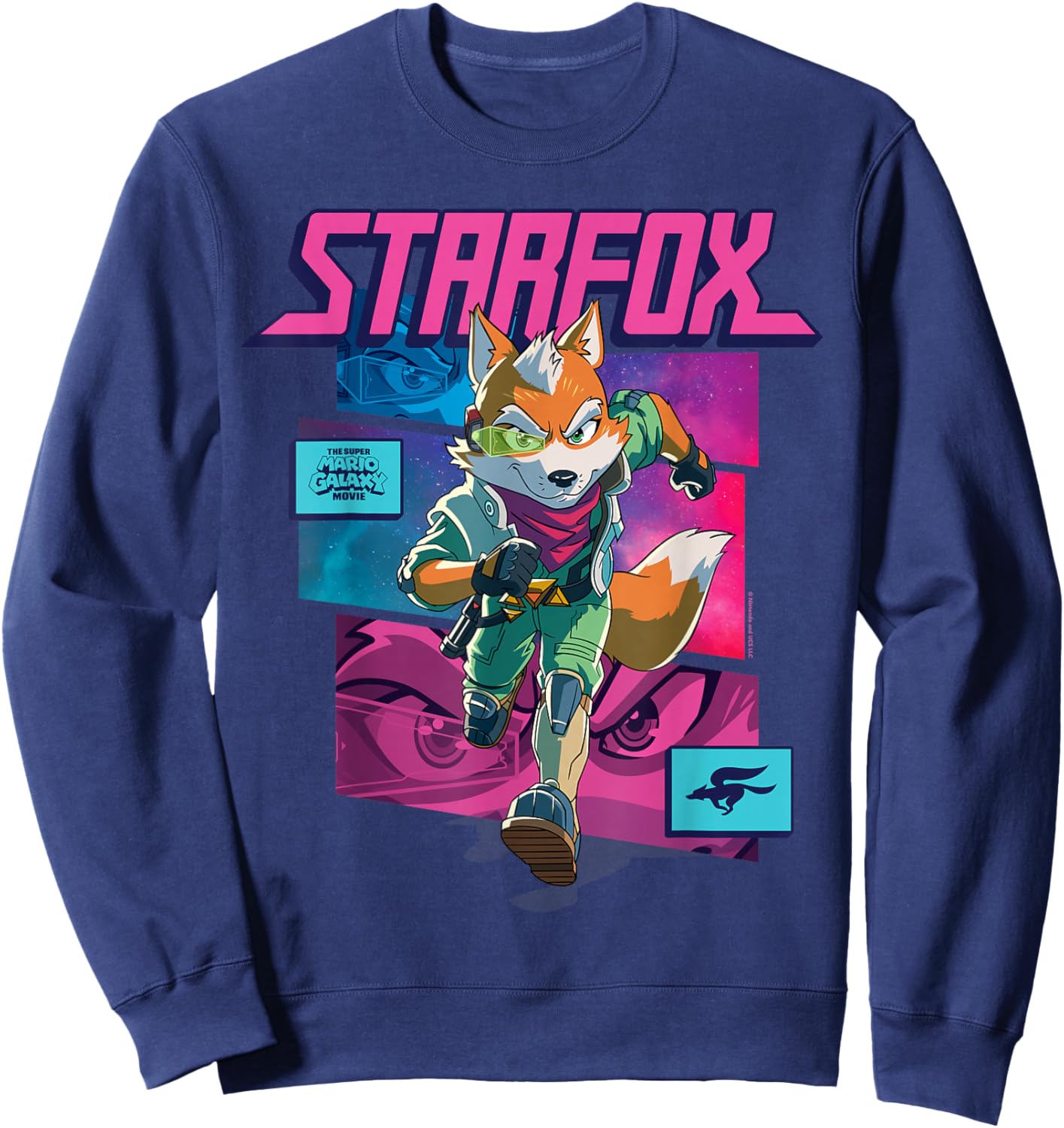 The Super Mario Galaxy Movie Starfox Fox McCloud Action Sweatshirt - Sweatshirt | Navy